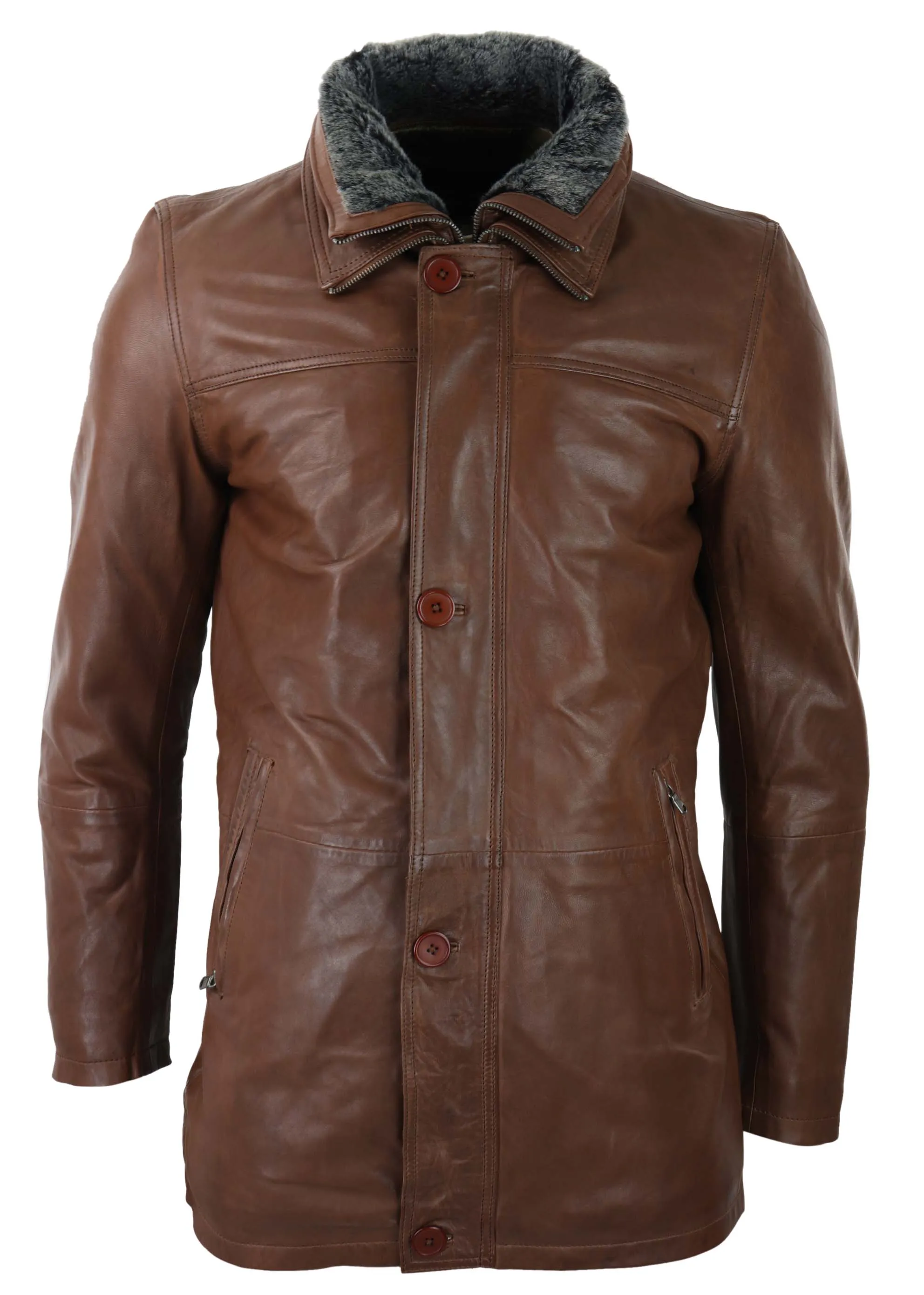 3/4 Long Safari Button Cover Coat