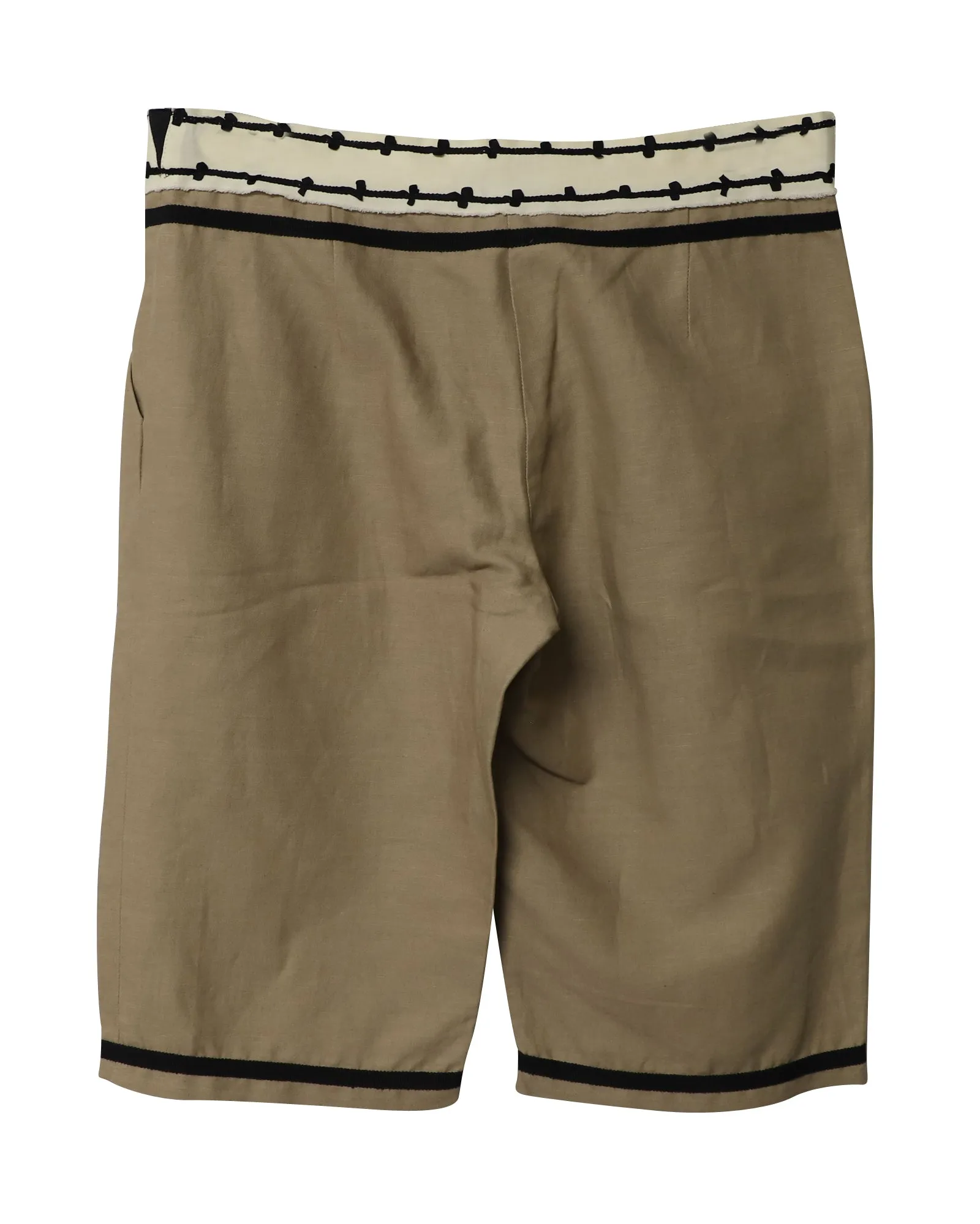 Alberta Ferretti Bermuda Shorts in Beige Linen