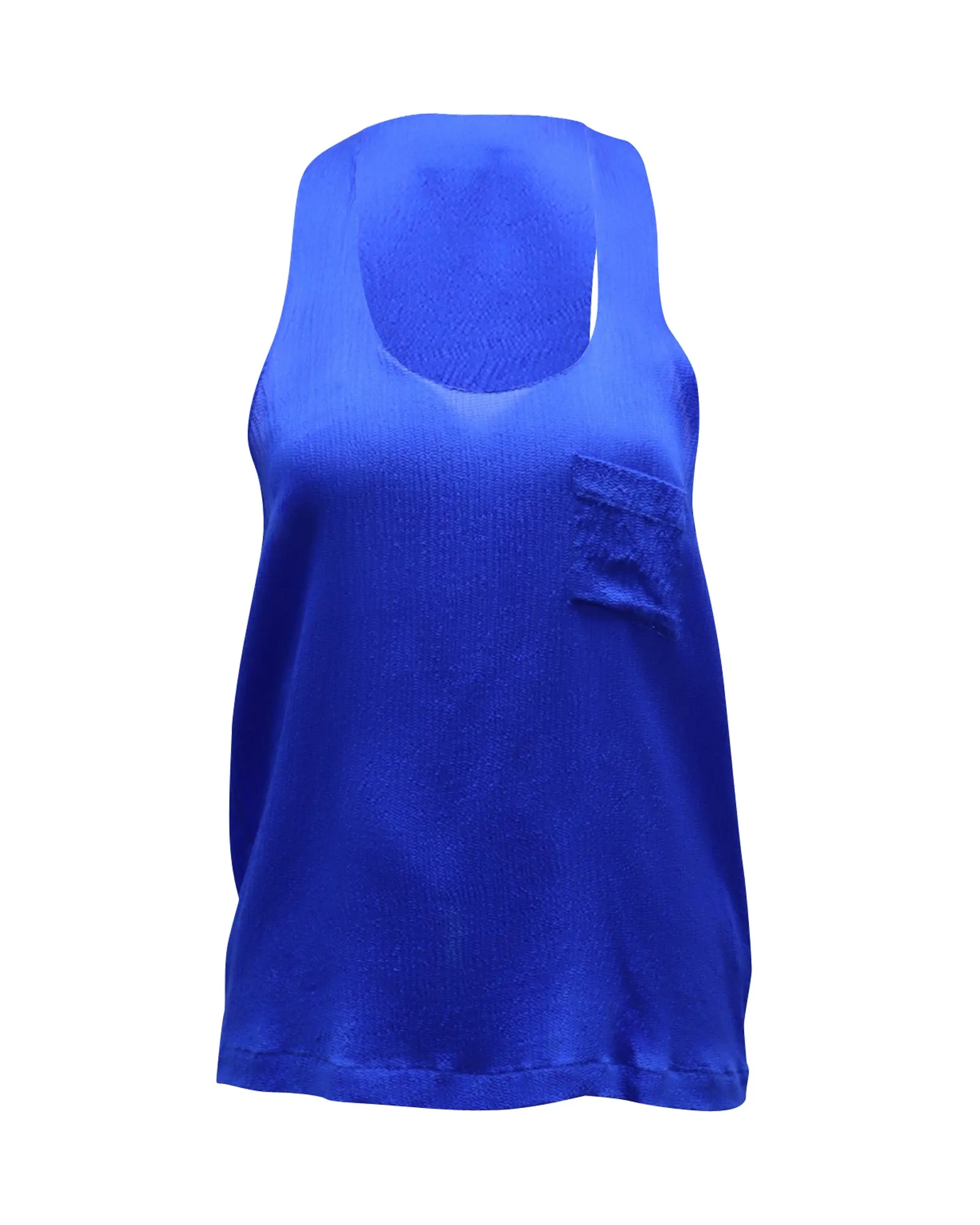 Alexander Wang Tank Top in Blue Silk