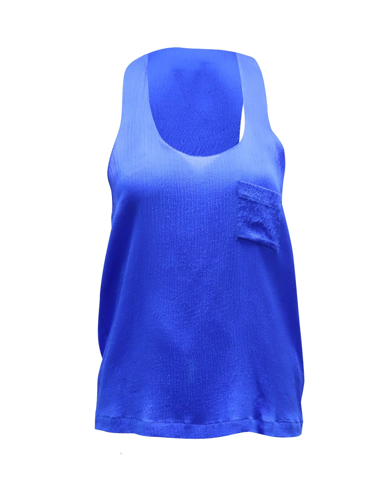Alexander Wang Tank Top in Blue Silk