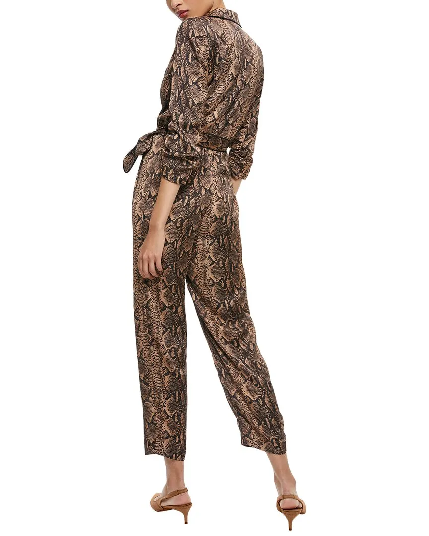 alice   olivia Louetta Pleated Tuxedo Jumpsuit