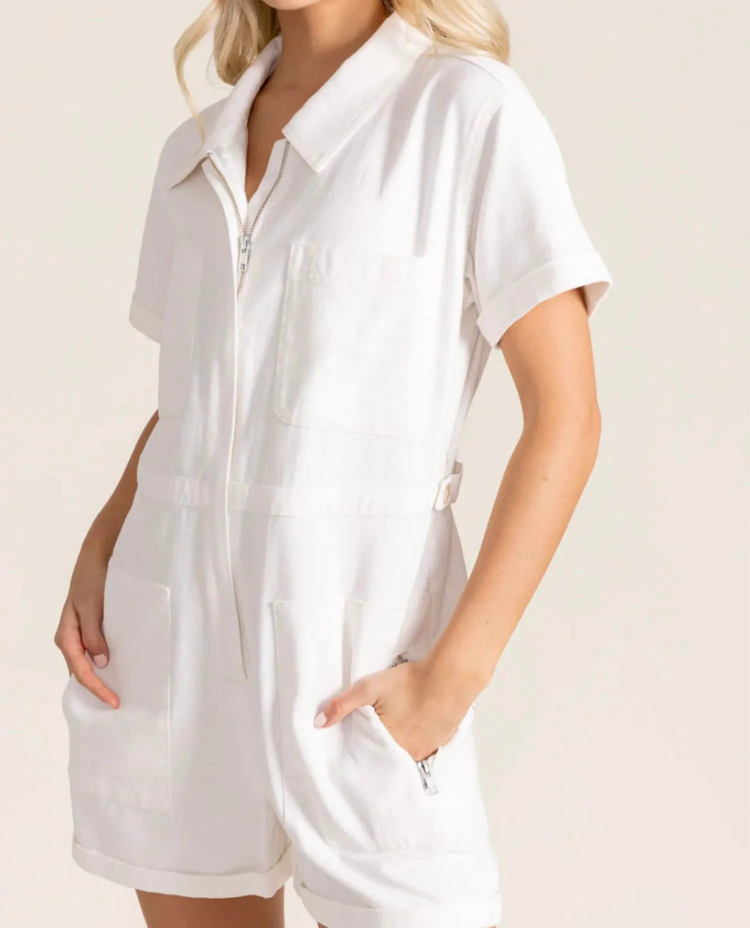 Alicia Romper In White