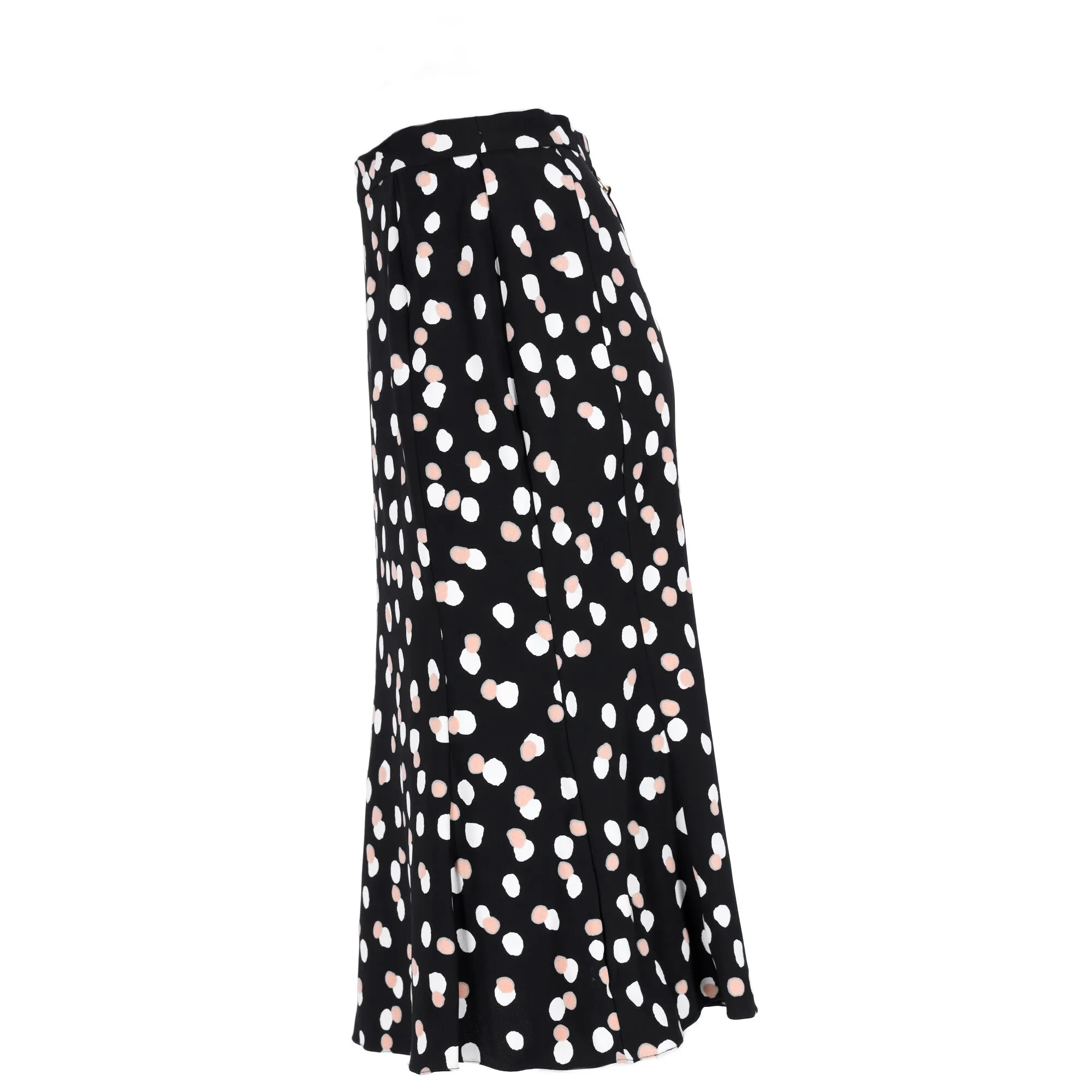 Altuzarra Polka Dot Midi Skirt in Black Viscose