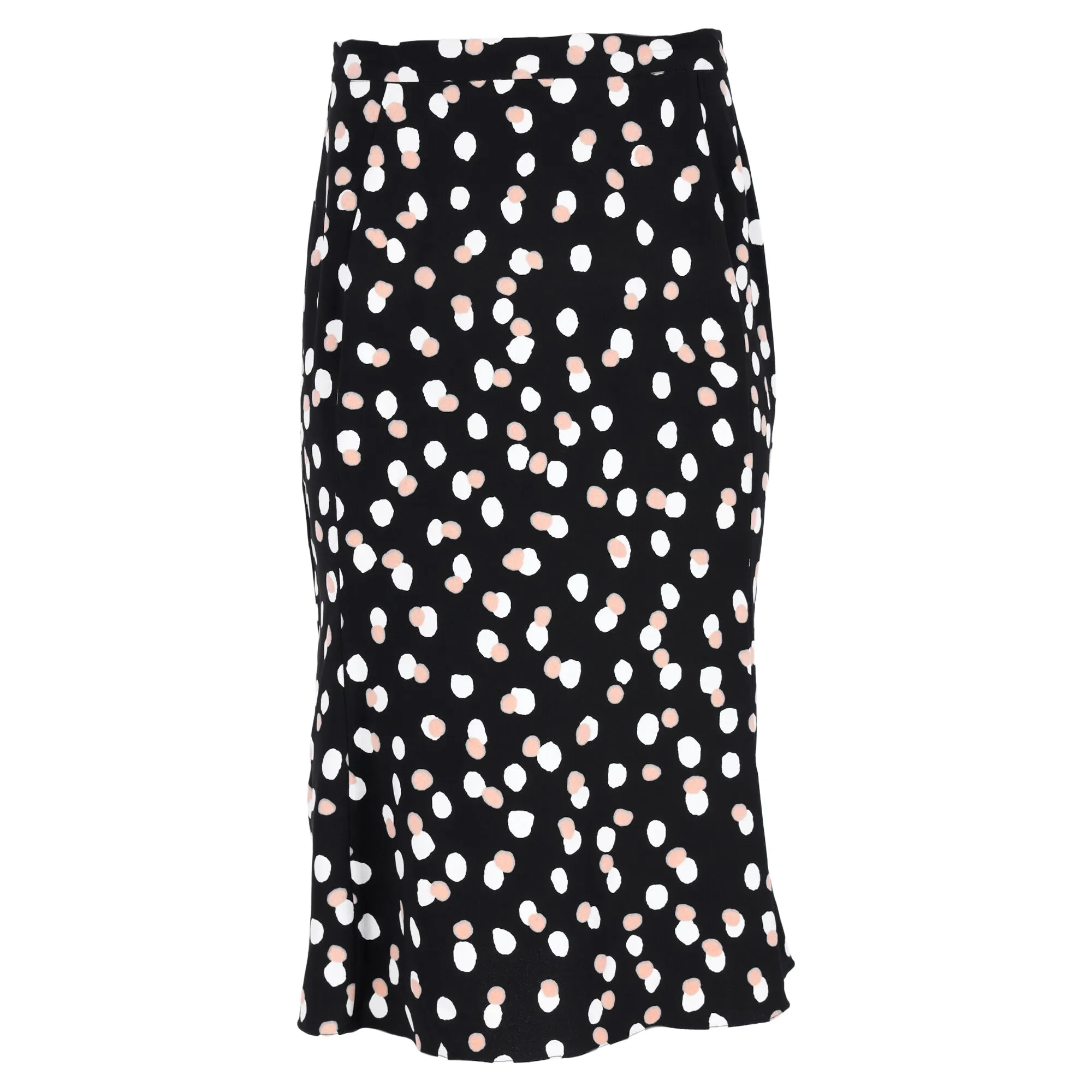 Altuzarra Polka Dot Midi Skirt in Black Viscose