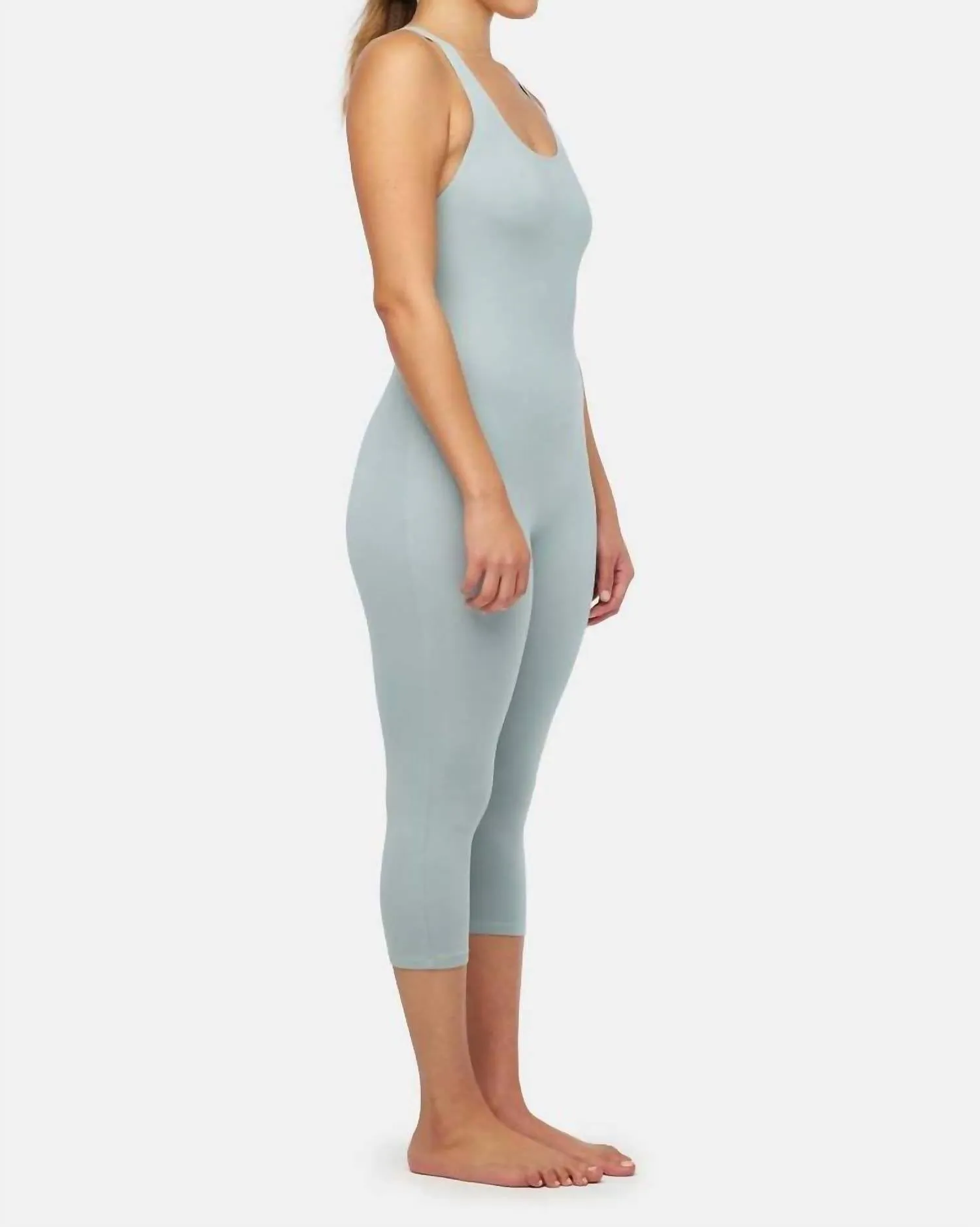 Arya Unitard Jumpsuit In Sea Glass