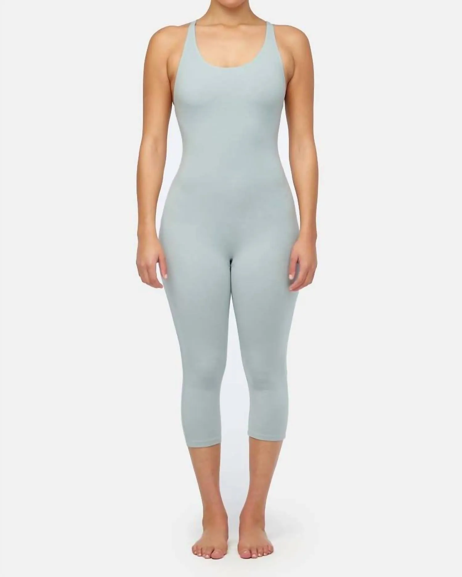 Arya Unitard Jumpsuit In Sea Glass