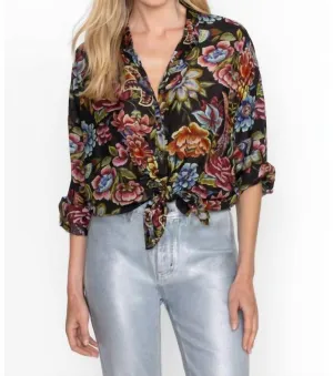 Audrey Oversized Blouse In Antiqua Flower