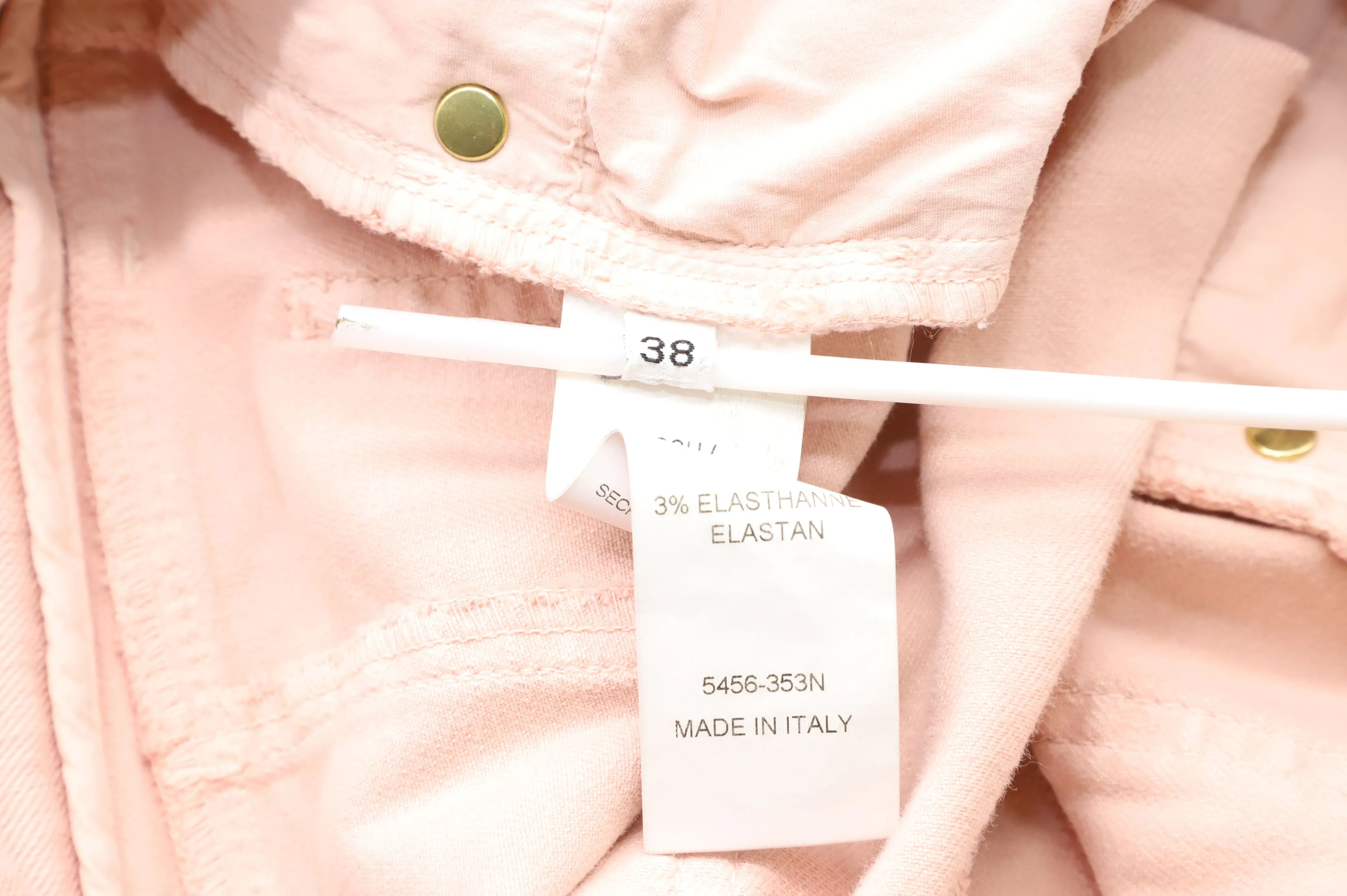 Balmain Skinny Biker Jeans in Pink Cotton