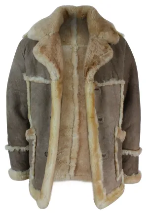 Beige Sheepskin Winter Jacket