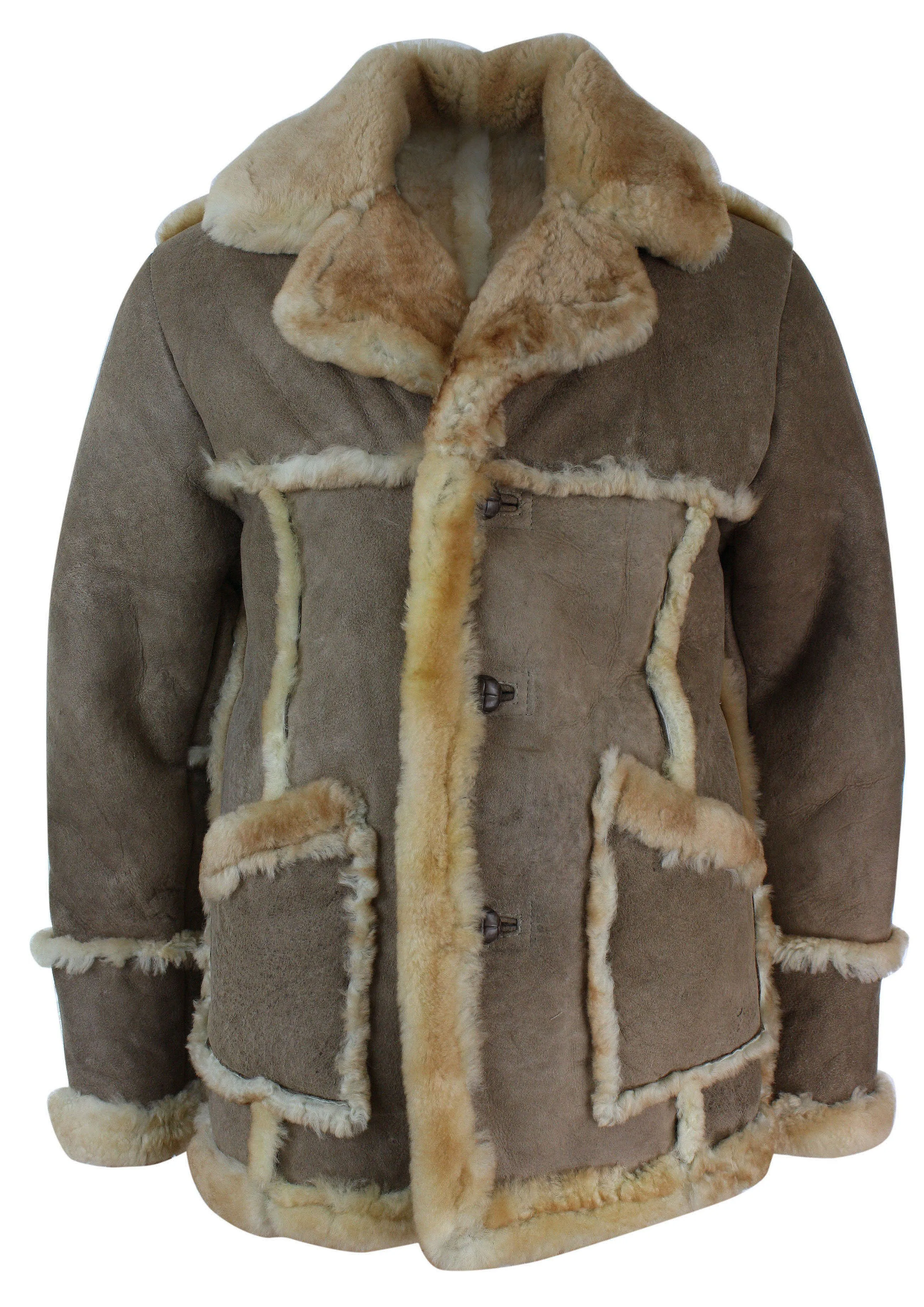 Beige Sheepskin Winter Jacket