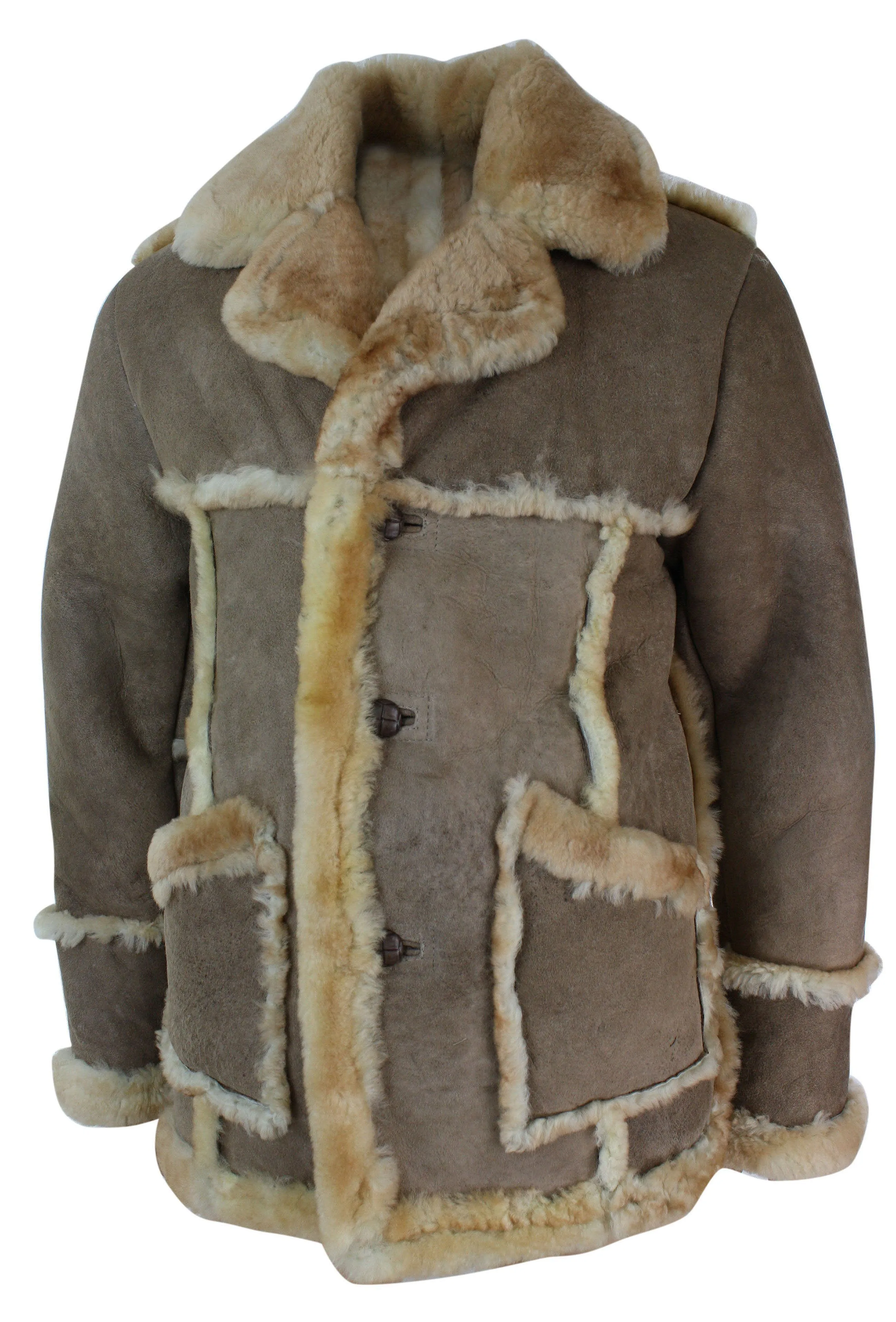 Beige Sheepskin Winter Jacket