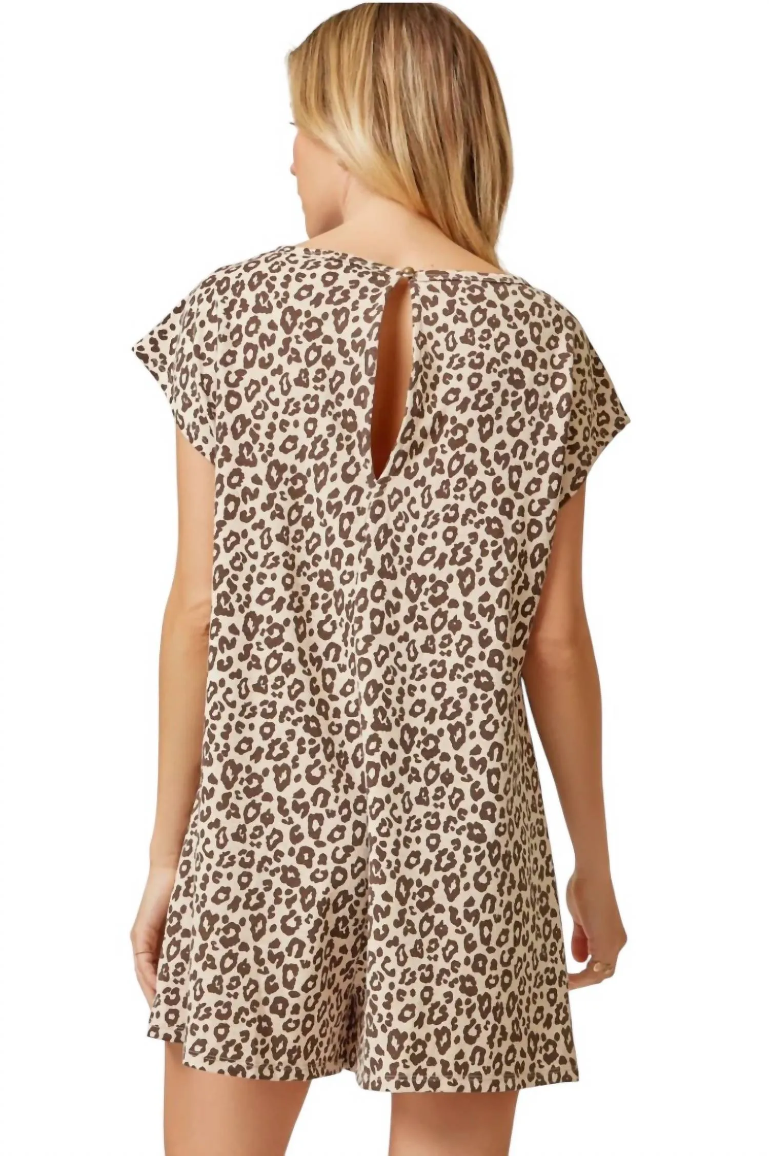 Better Than A Dream Romper In Brown/beige