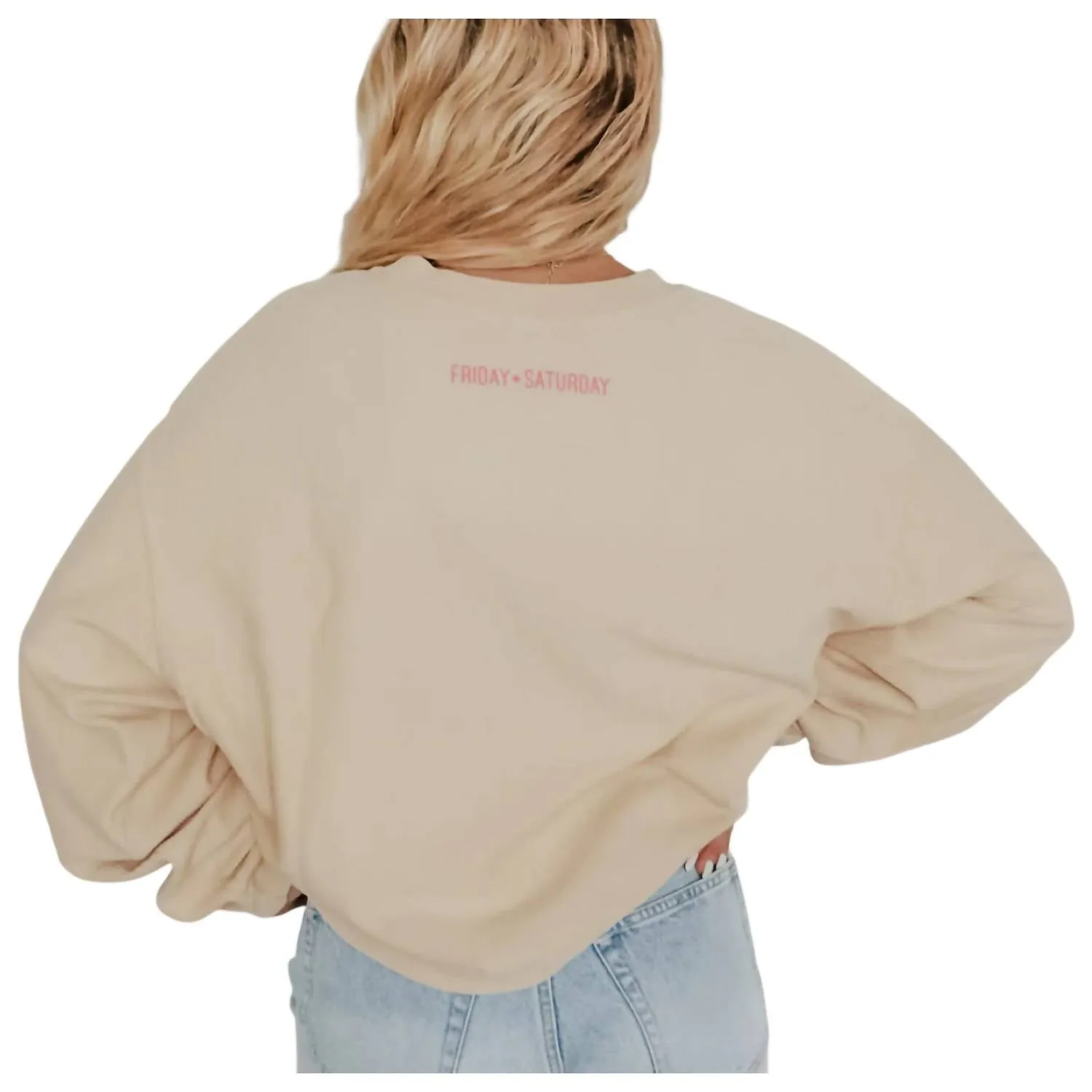Big Nap Girl Neon Corded Sweatshirt In Yellow