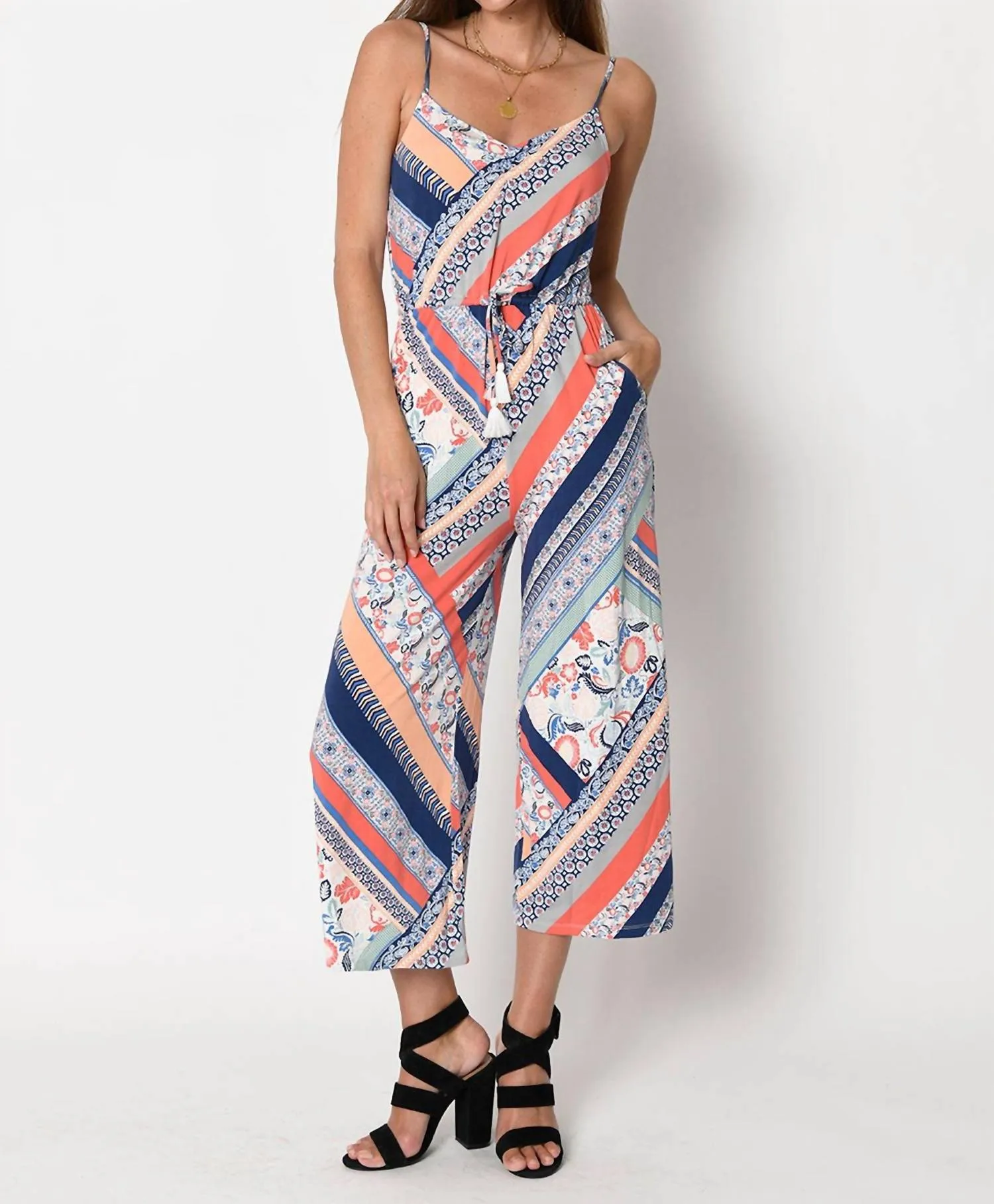 Bloom Modal Jumpsuit In Patchwork Floral