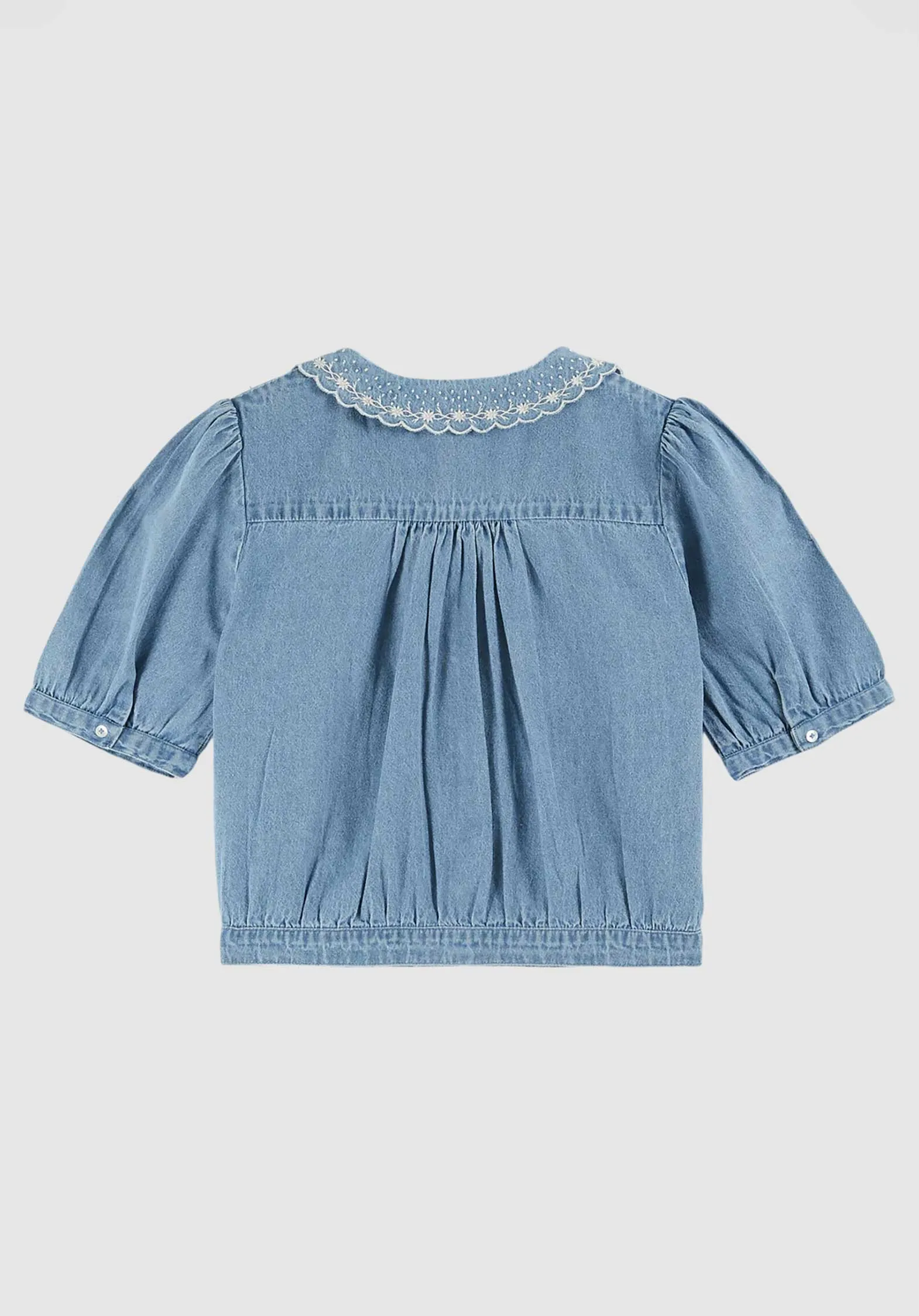 Blouse Denim Crop Ida-bolero Denim-Light