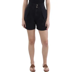 Carine Womens Pleated Denim Denim Shorts