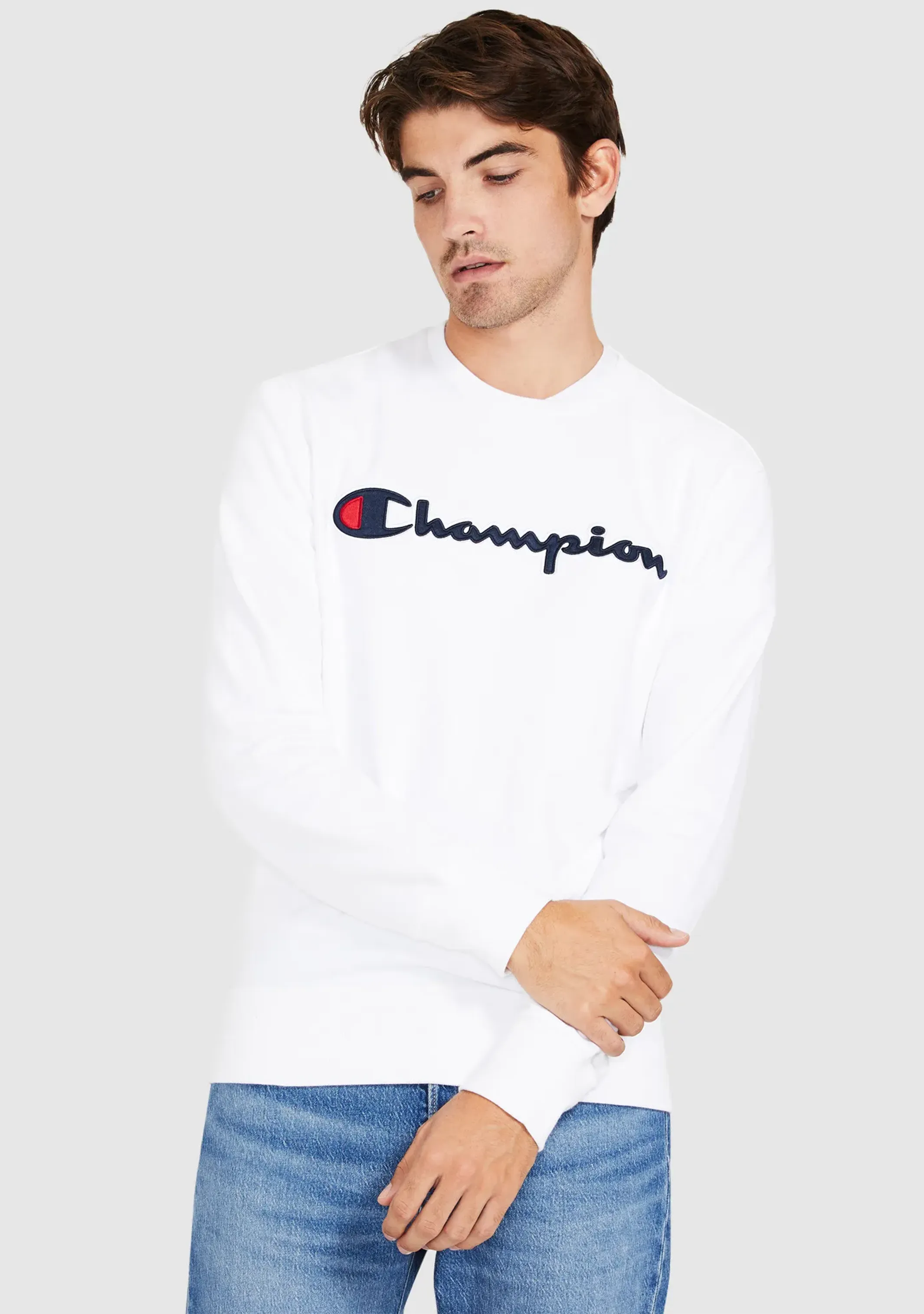 Champion Mens EU Script Crew <br> AWK4A1