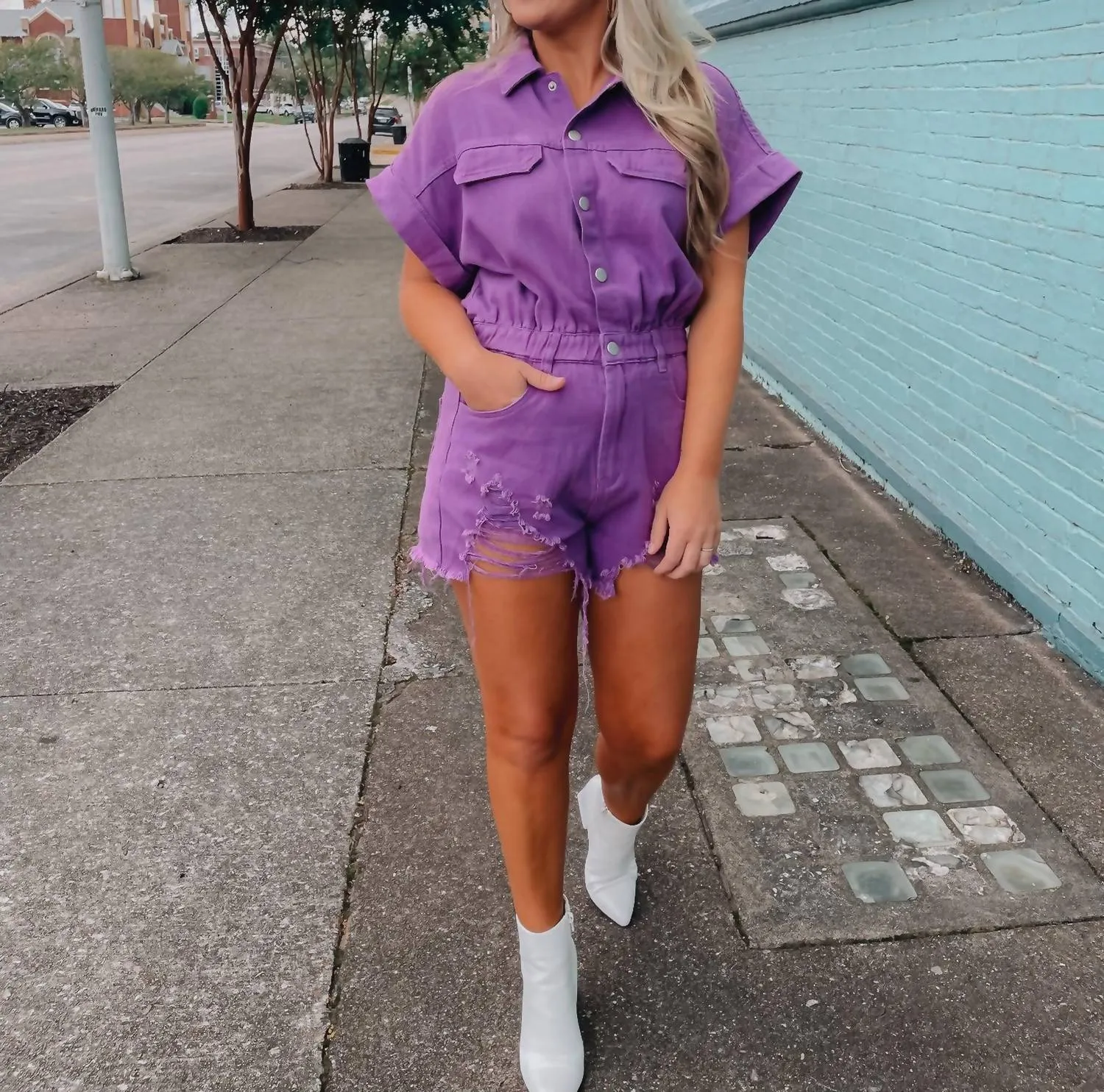 Change The Game Romper In Purple
