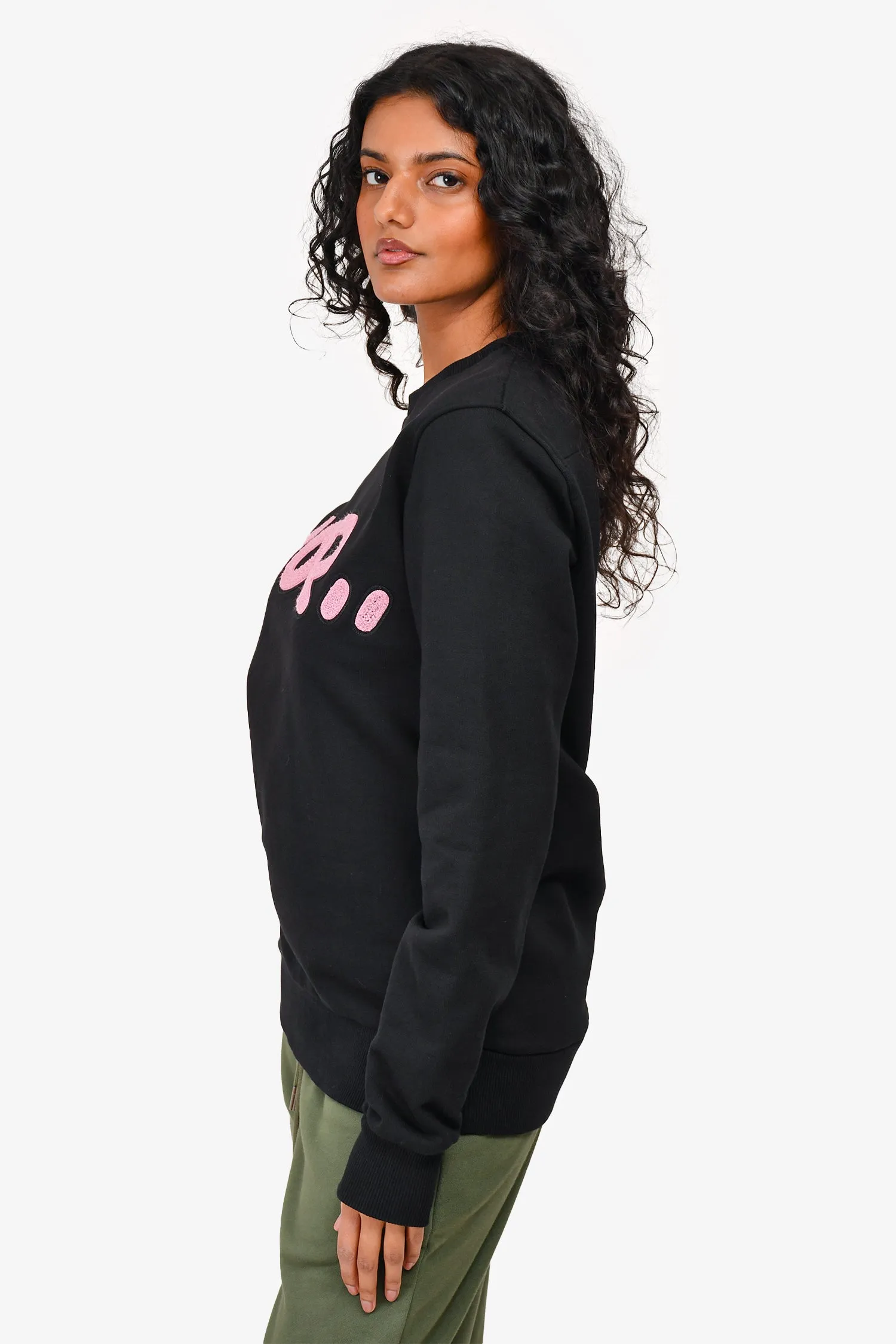 Christian Dior x Kaws Black/Pink Logo Sweatshirt Size XS Mens
