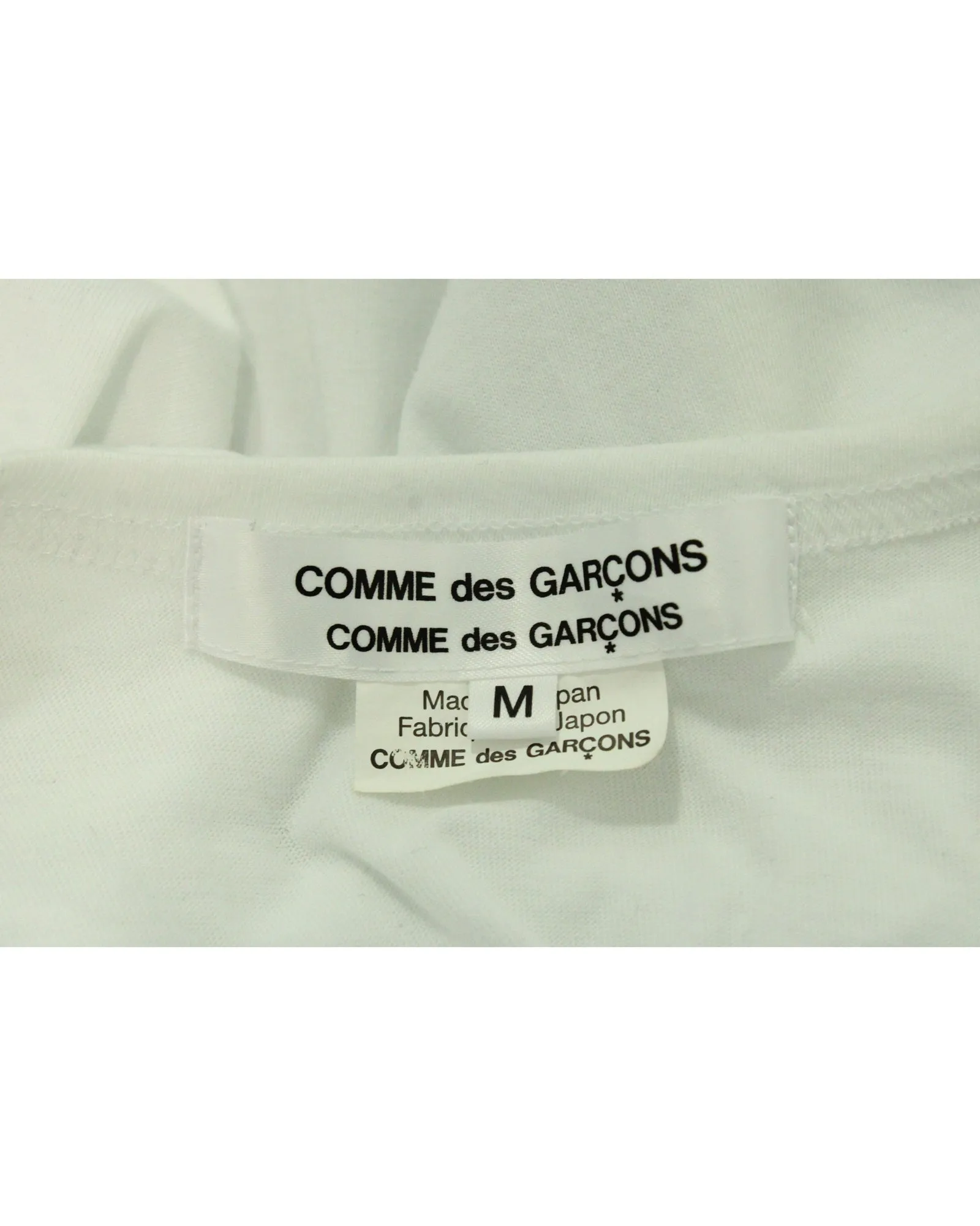 Comme Des Garcons Ruffle T-shirt in White Cotton