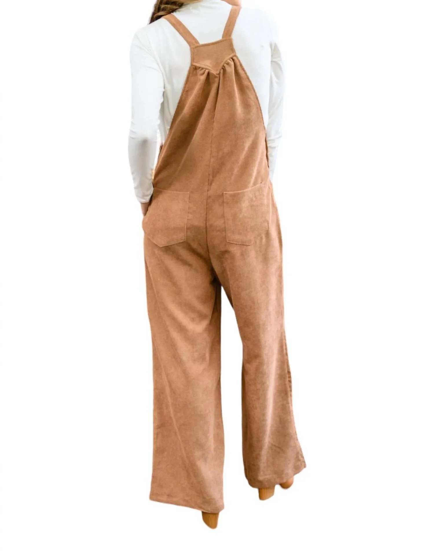 Corduroy Jumpsuit In Camel