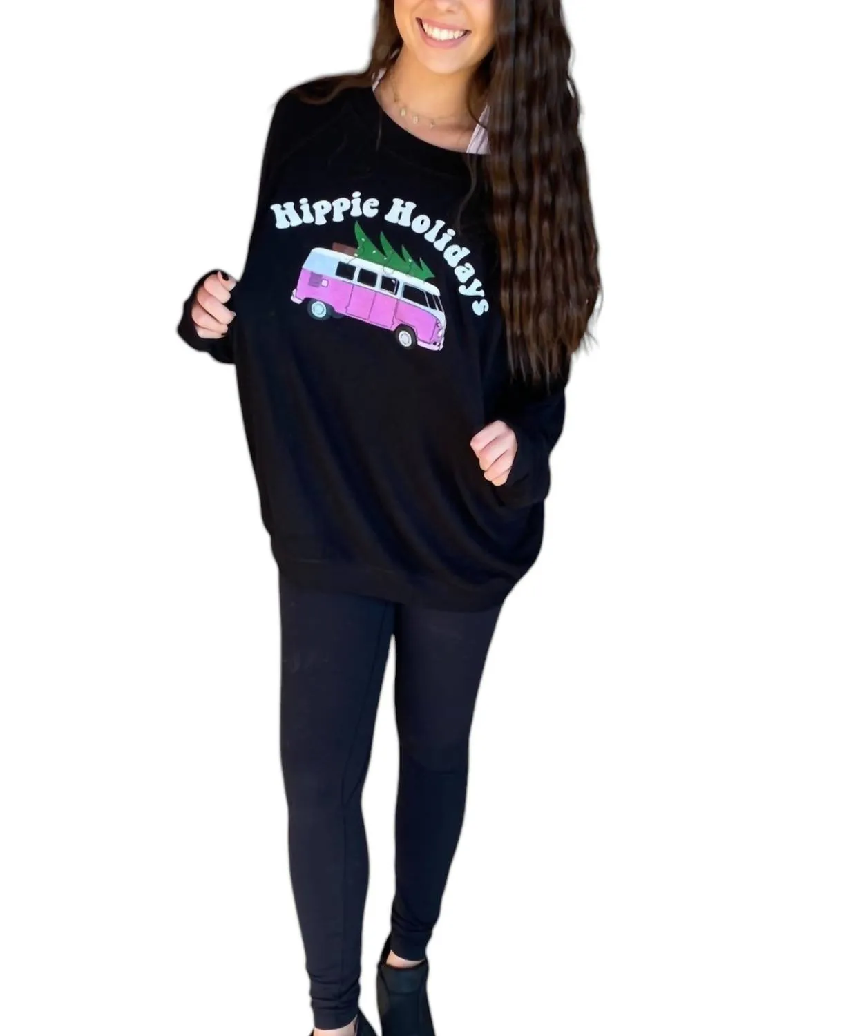Corey Hippie Holidays Sweatshirt In Black