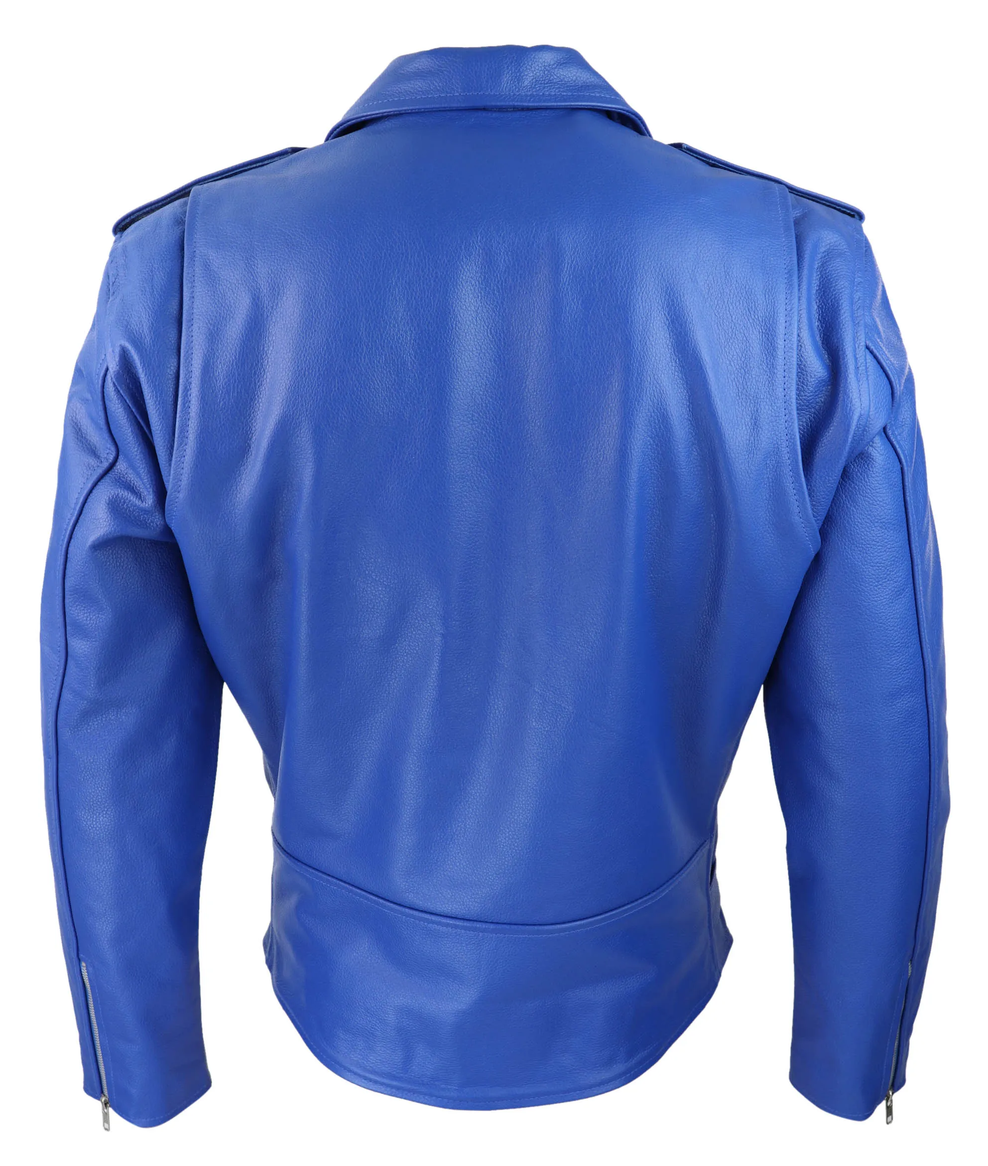 Cowhide Motorcycle Cross Zip Biker Jacket
