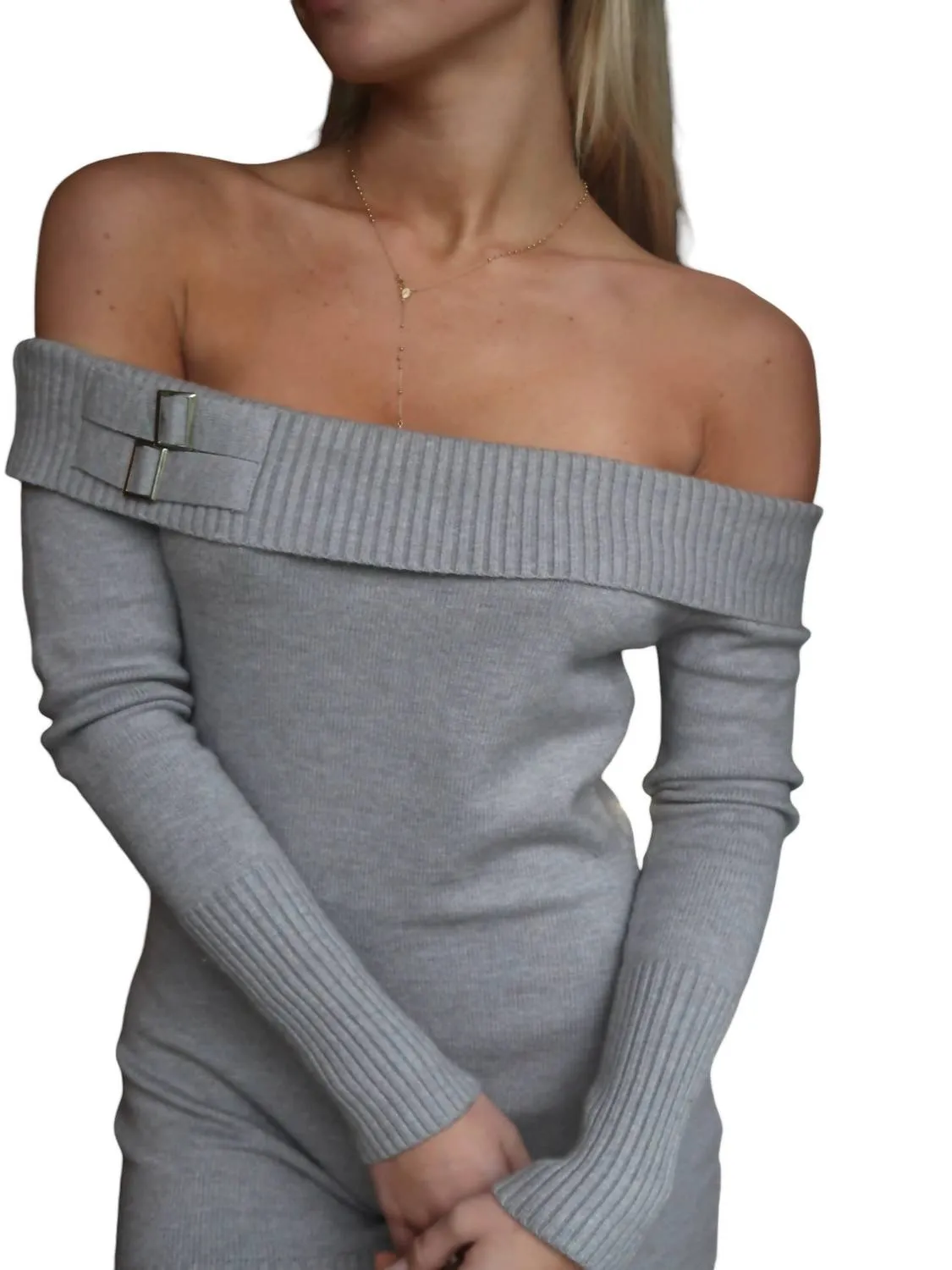 Cozy Up Romper In Grey