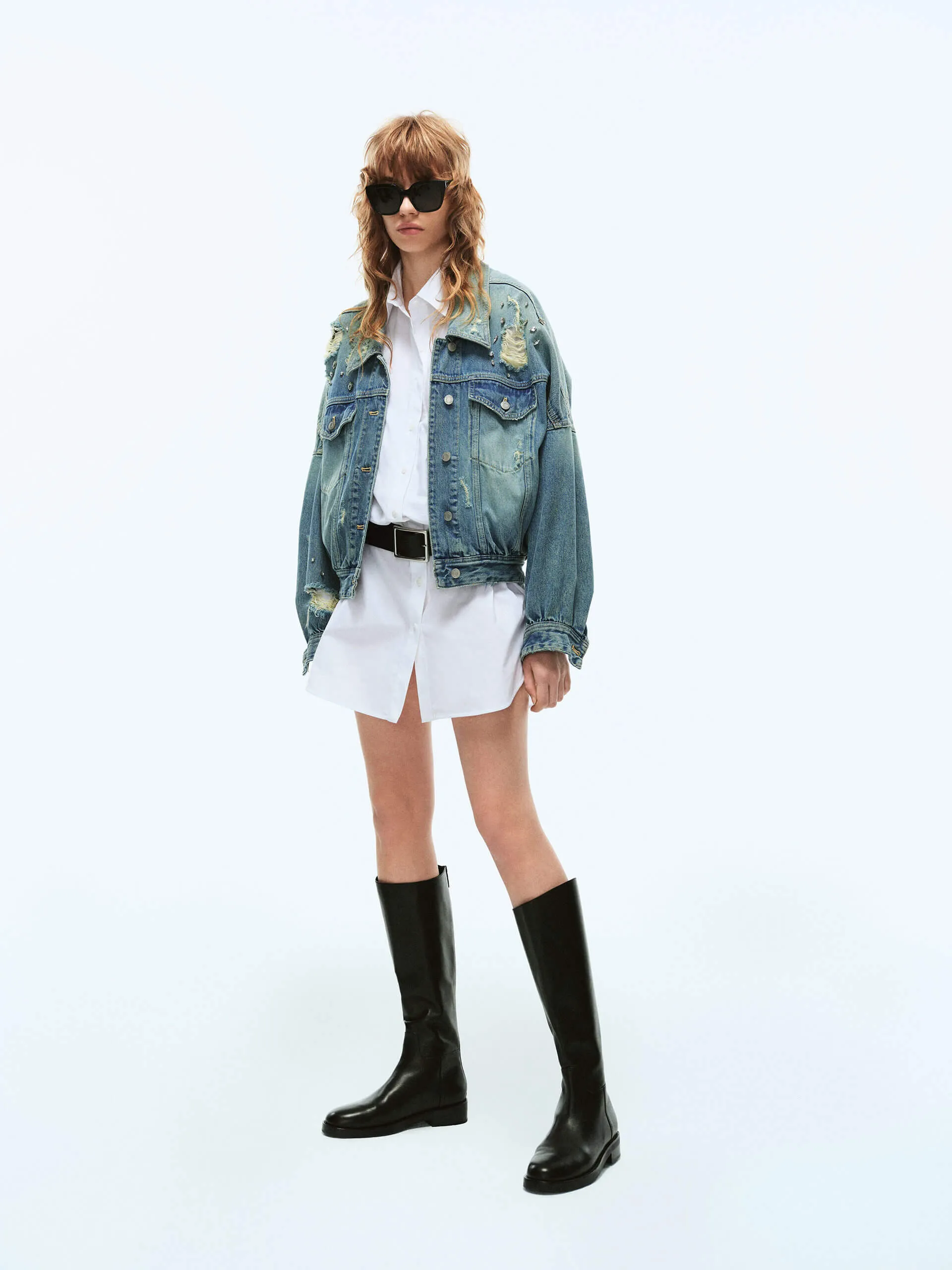 Crystal Detail Denim Jacket