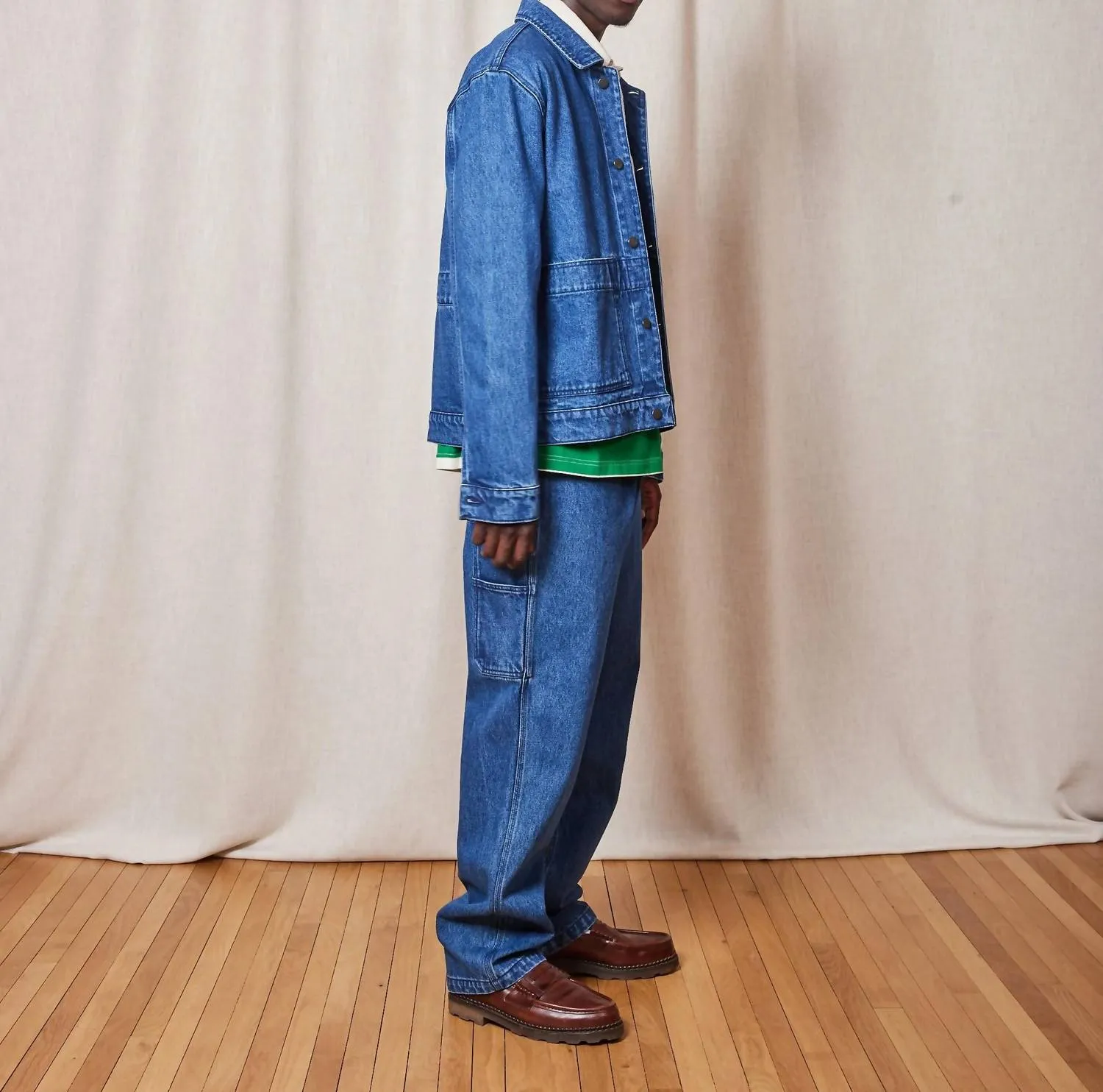 Dario Algo Jacket In Washed Denim