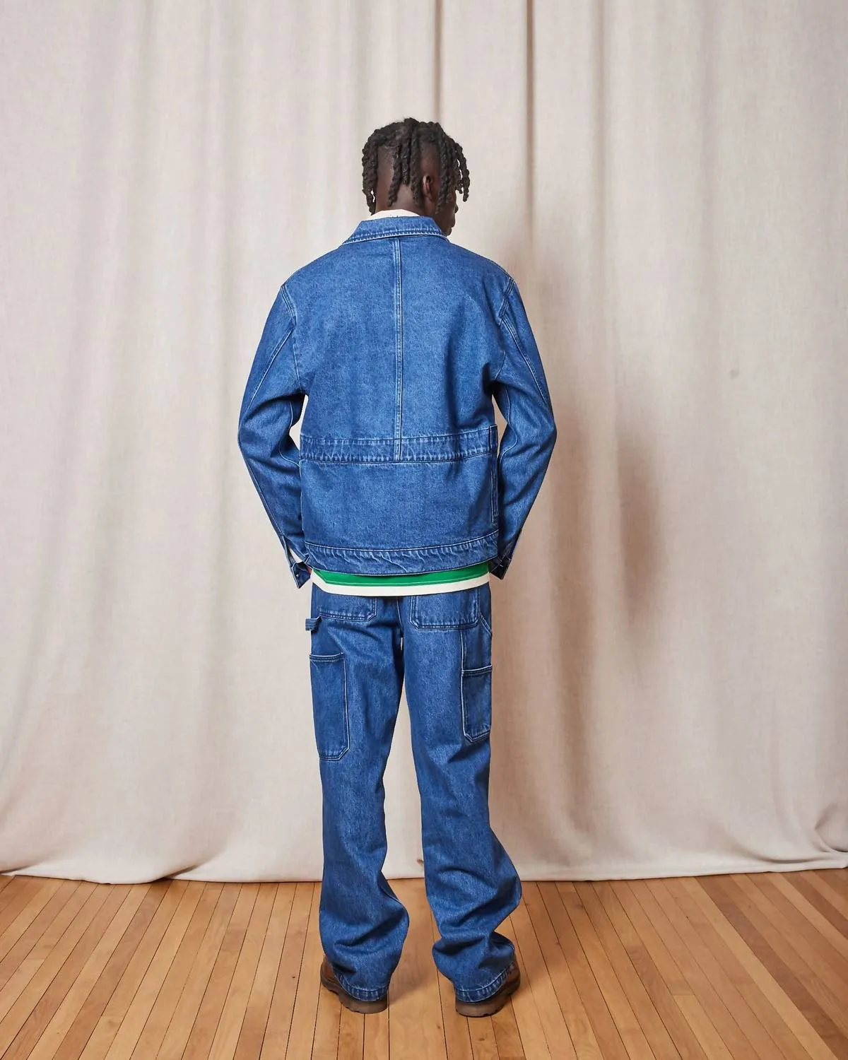 Dario Algo Jacket In Washed Denim