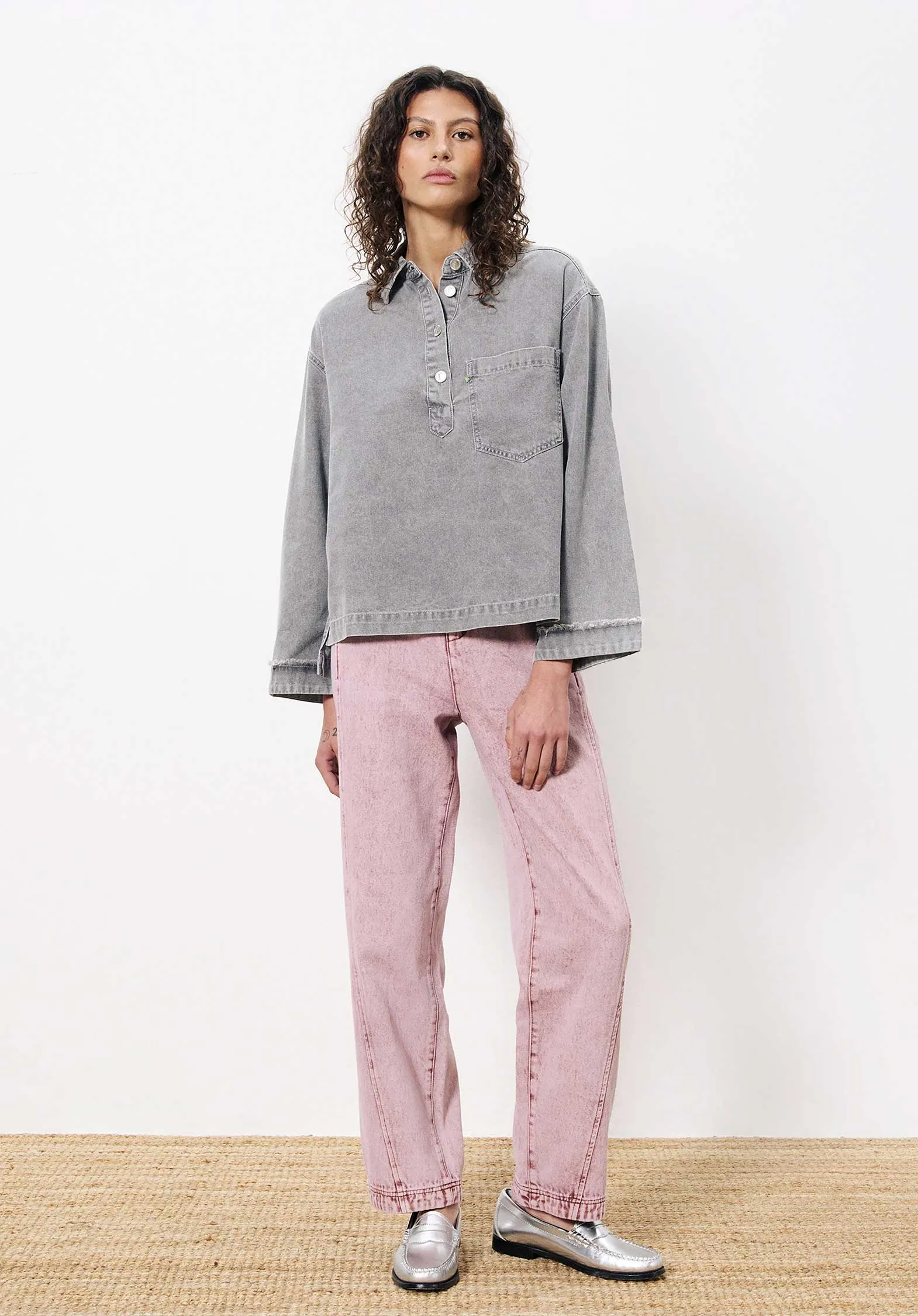 Denim Blouse Chc-25003 Maila Gris
