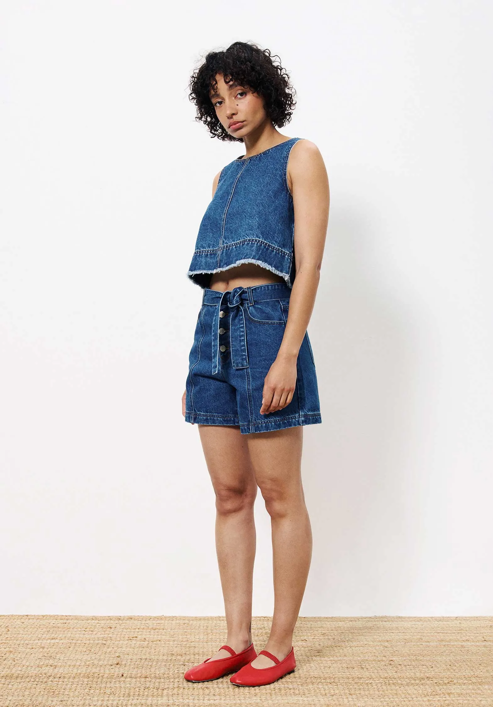 Denim Blouse Chc-25041 Dafne Bleu-Jean