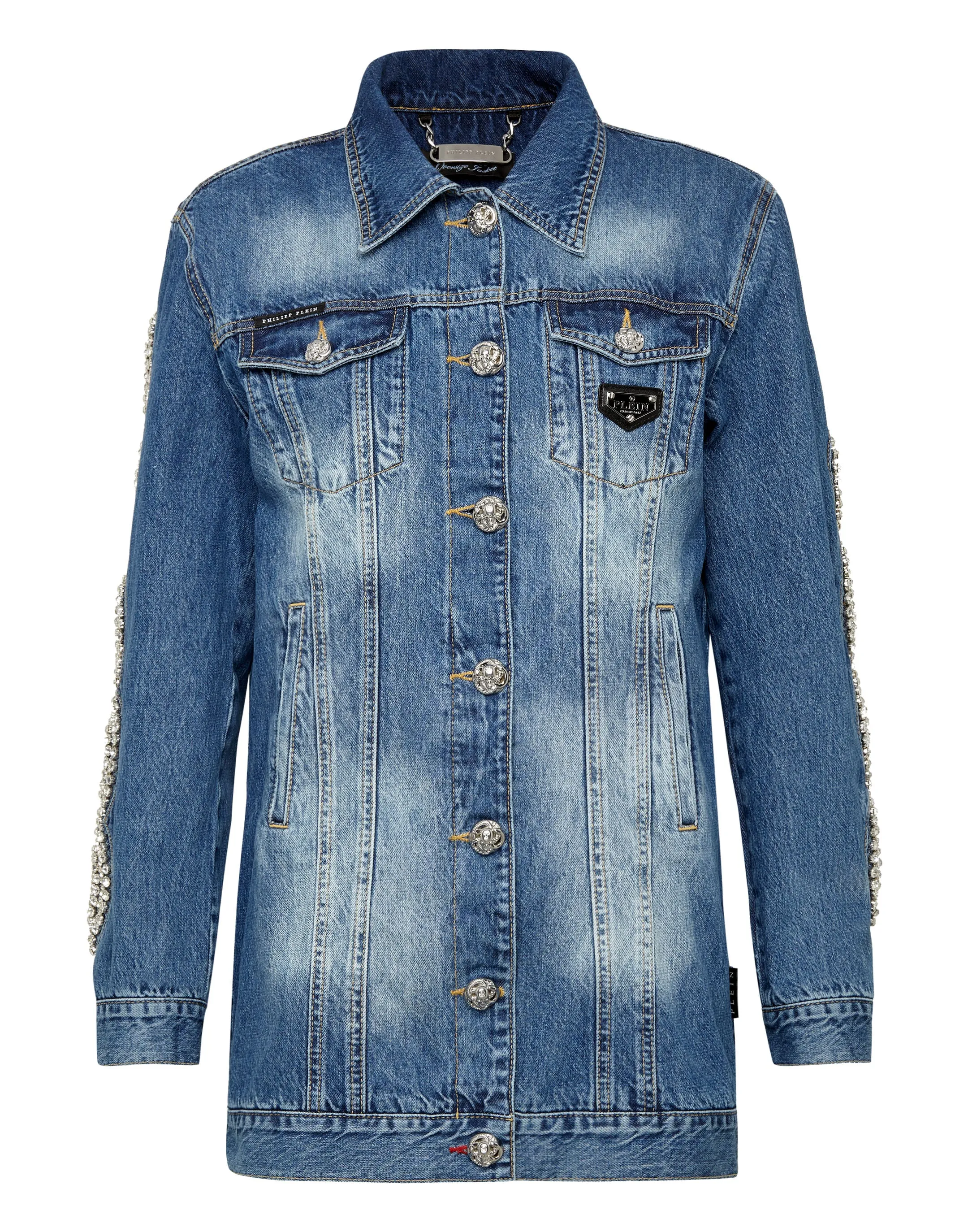 Denim Jacket Crystal Cable