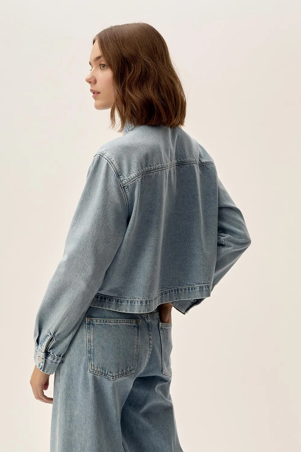 Denim Shirt L Lazare Bleach