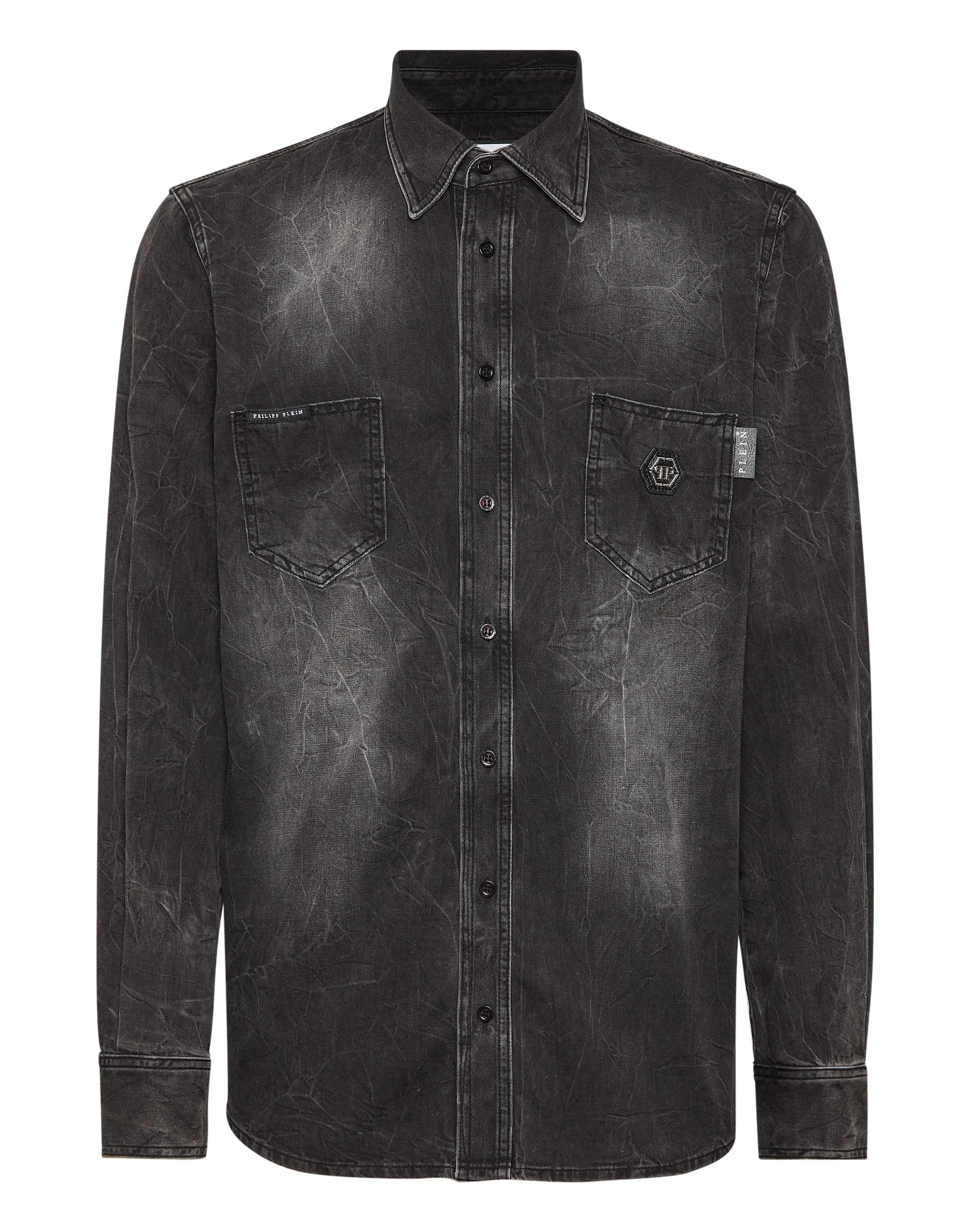 Denim Shirt Long-Sleeve Skull&amp;Bones
