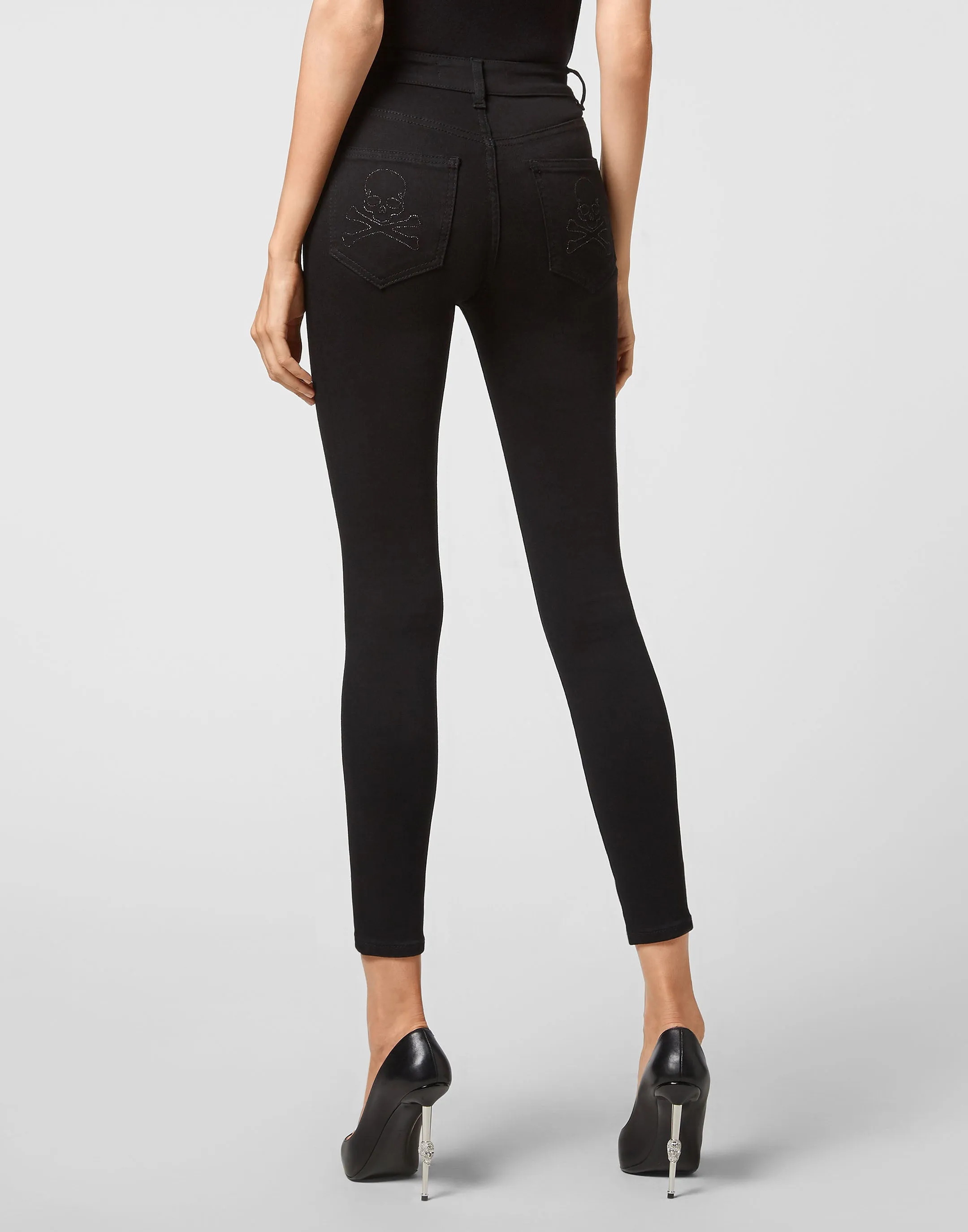 Denim Skinny Trouser  Skull