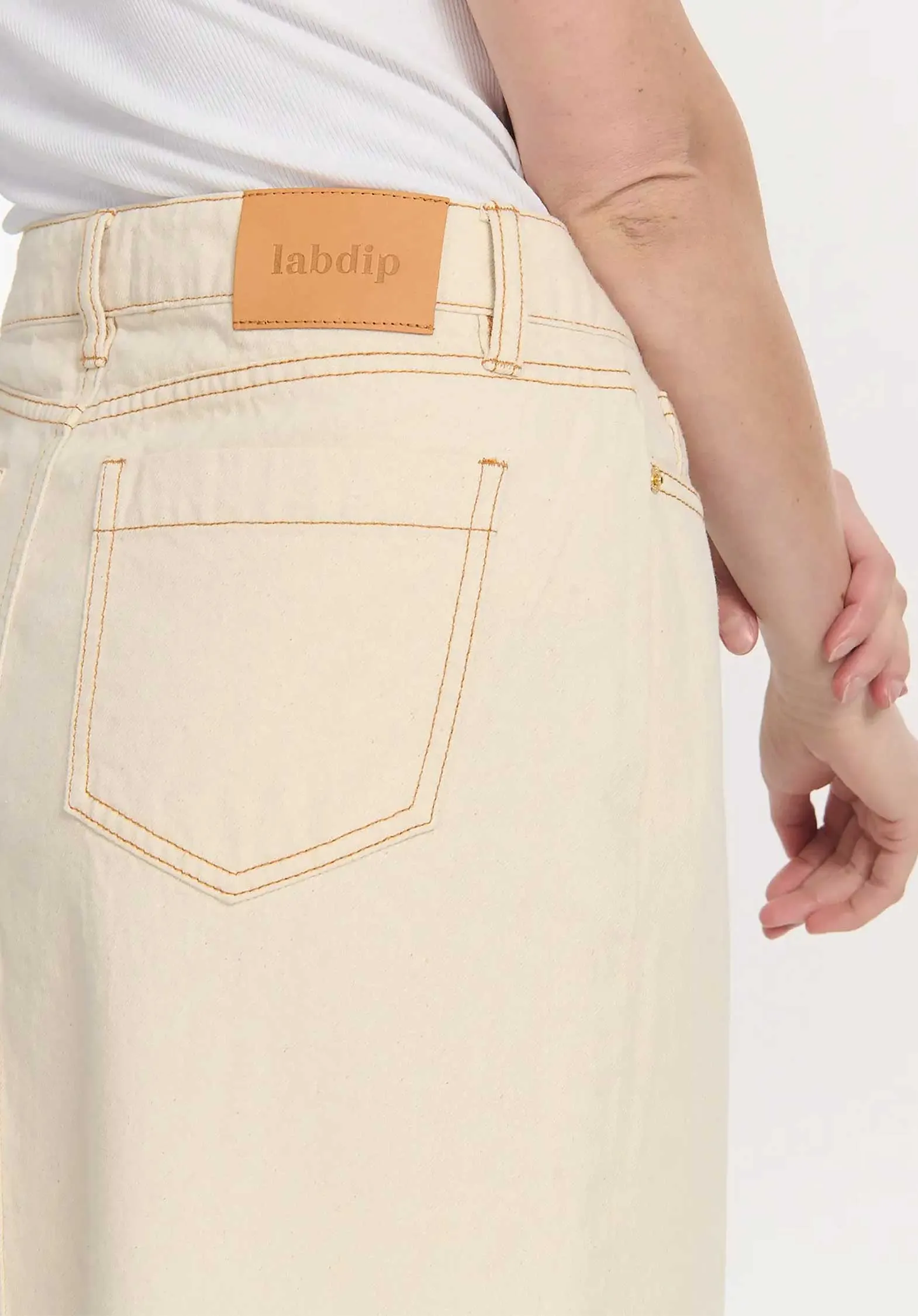 Denim Skirt Po1414 Joly Denim Ecru