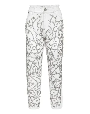 Denim Trousers Mom Fit Crystal