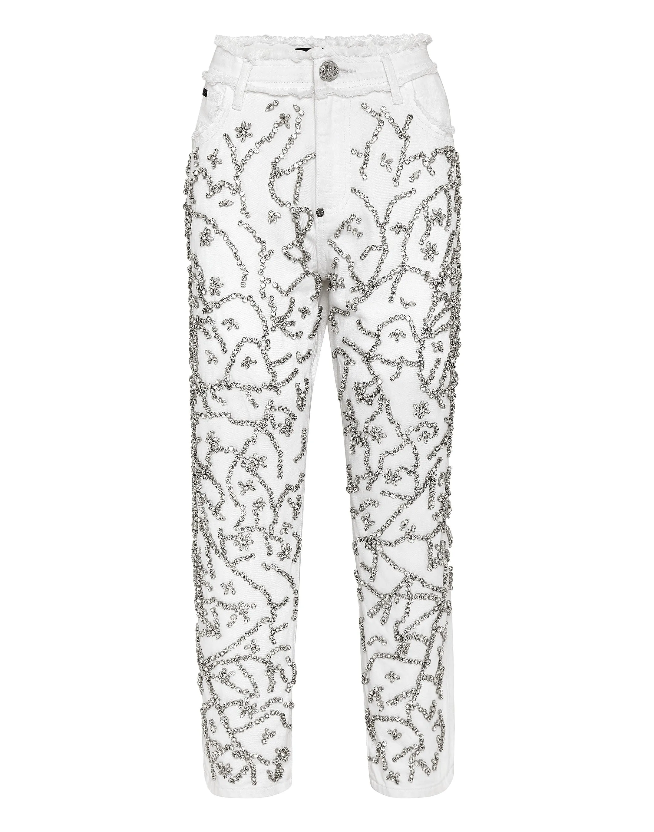 Denim Trousers Mom Fit Crystal