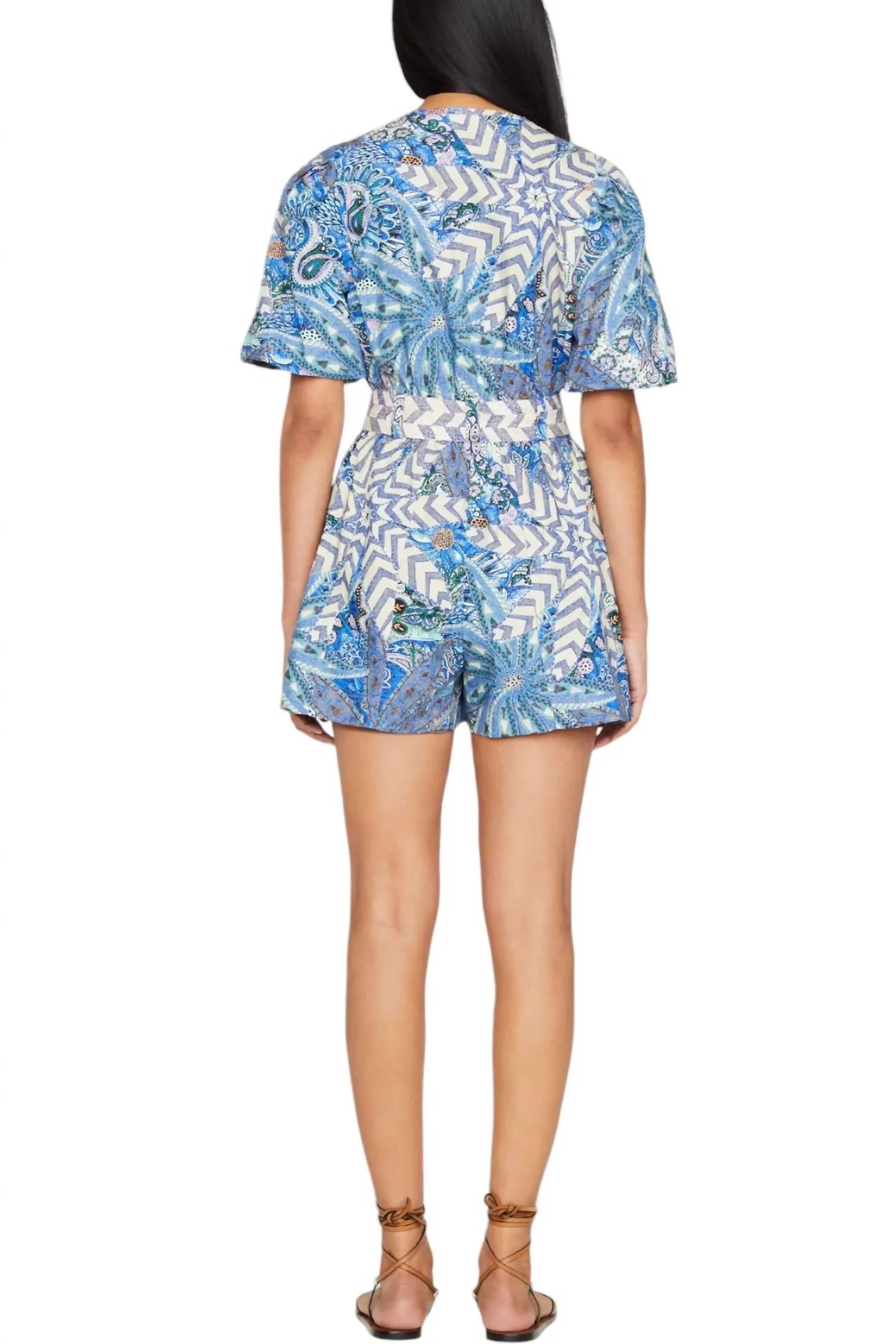 Devin Romper In Anise Breeze
