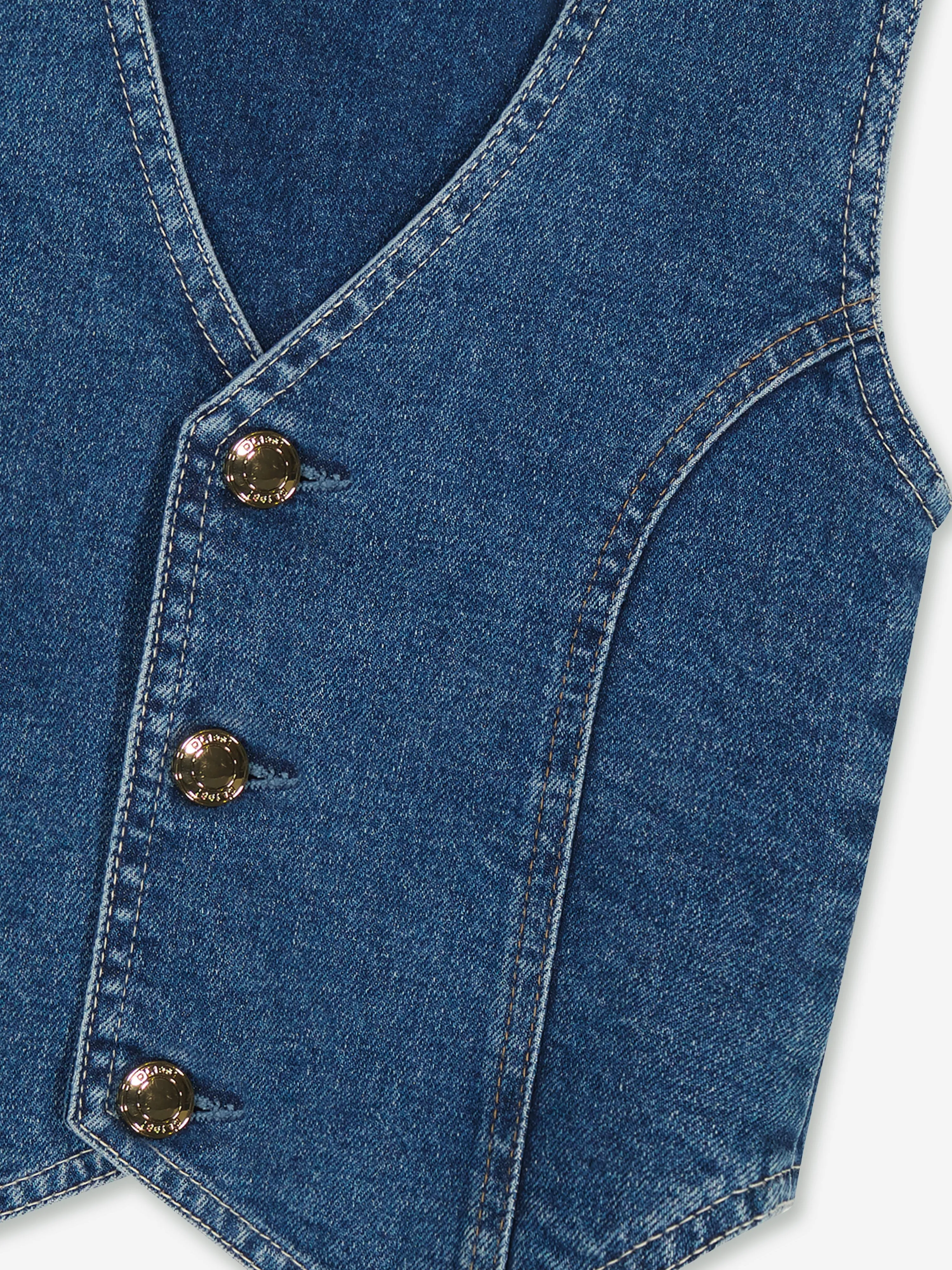 DL1961 Girls Zizi Denim Waistocoat in Blue
