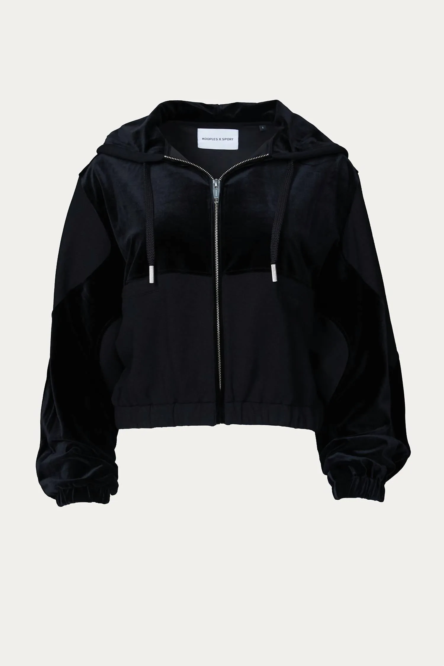 Dual Fabric Sweatshirt In Black