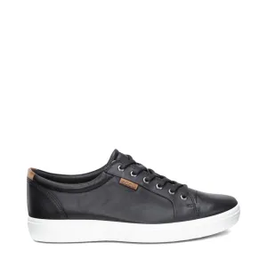 Ecco Men's Soft 7 Leather Sneaker in Black