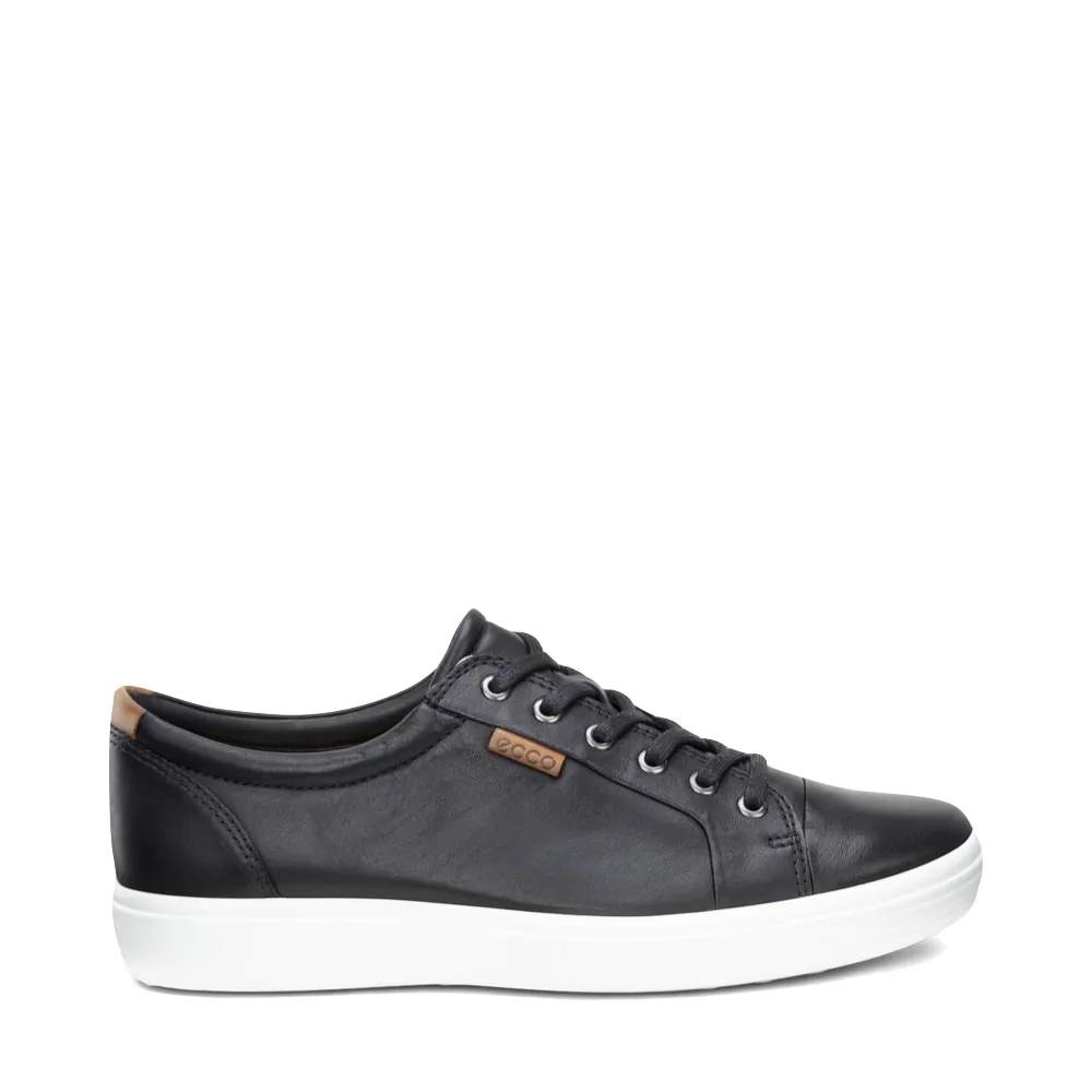 Ecco Men's Soft 7 Leather Sneaker in Black