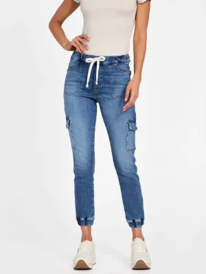 Eco Luna Mid-Rise Cargo Denim Joggers