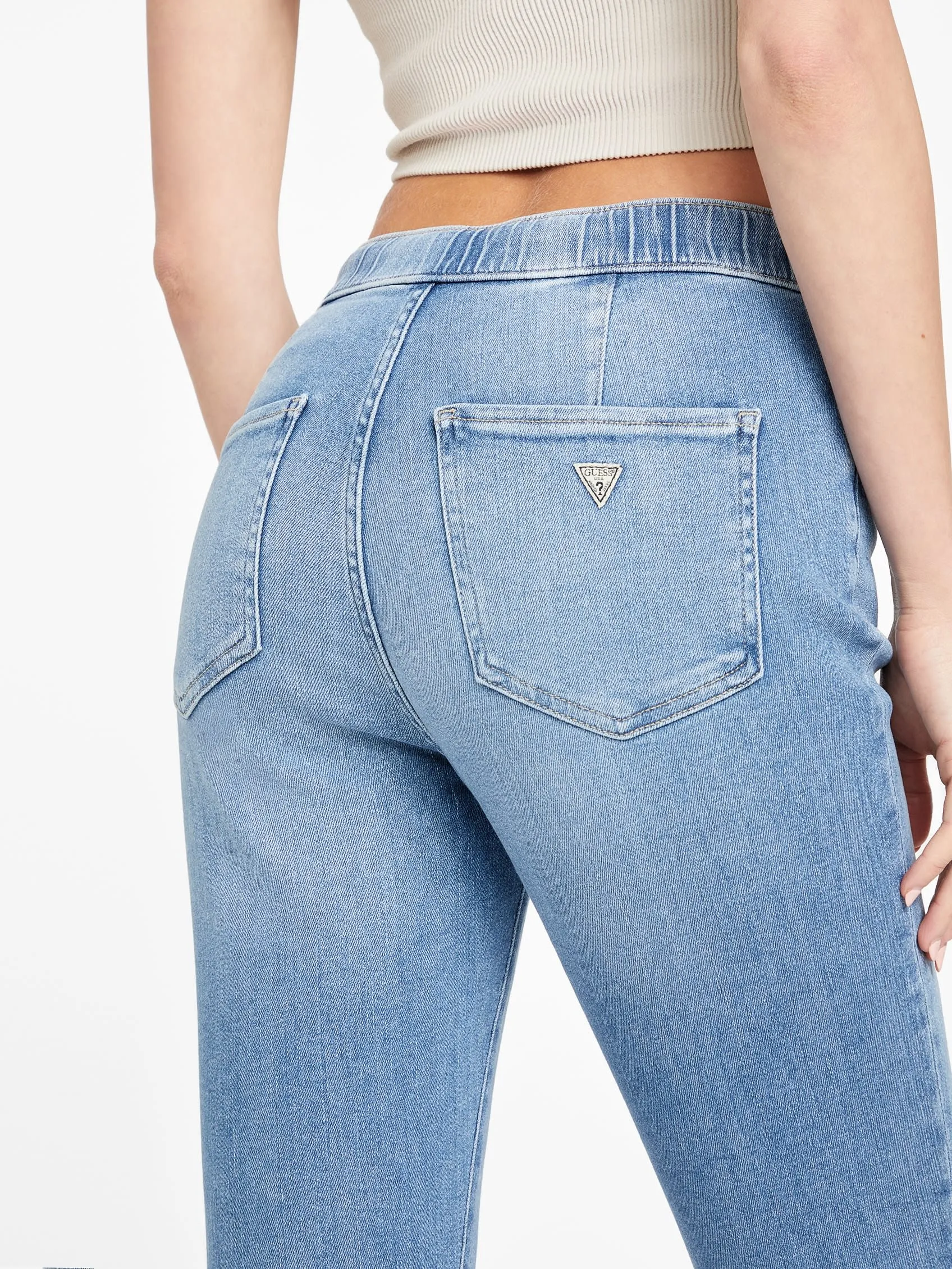 Eco Mary Destroyed Denim Joggers