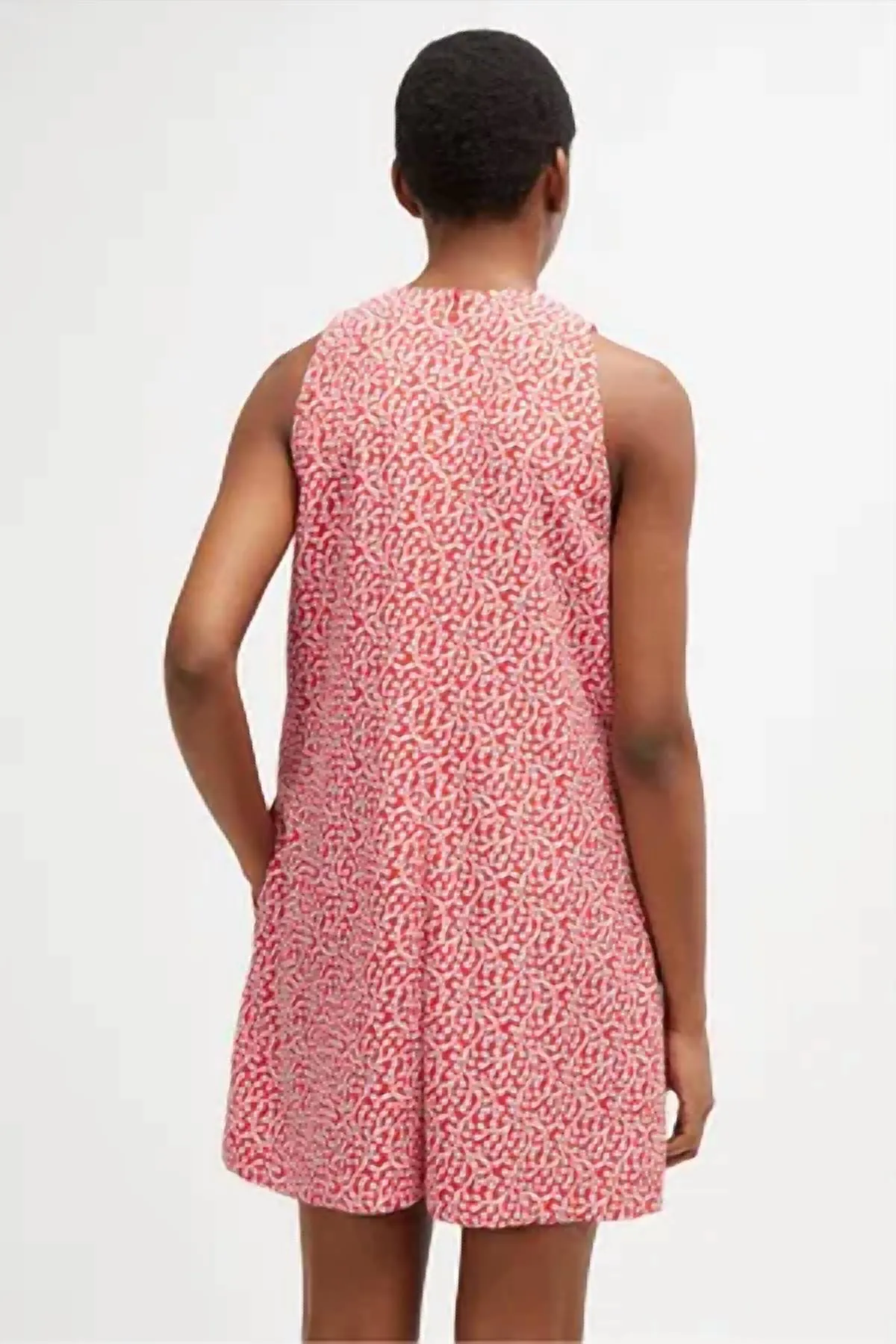 Elad Evening Dew Romper In Shanghai Red