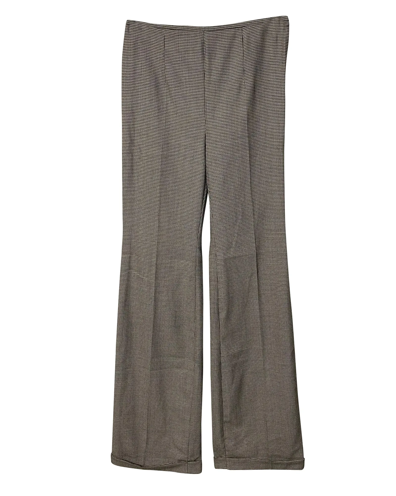 Escada Beaded Houndstooth Trouser Suit Set in Grey Wool