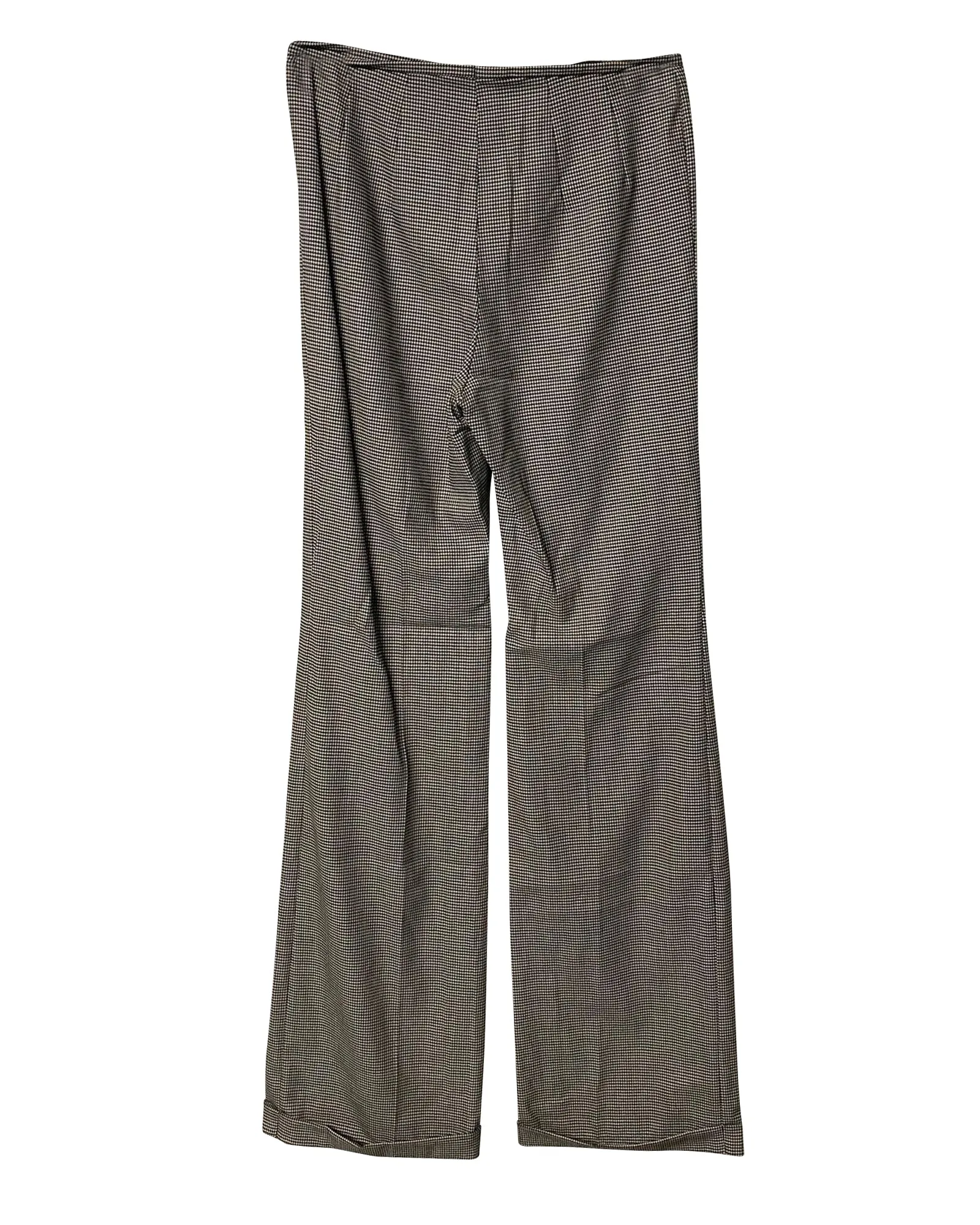 Escada Beaded Houndstooth Trouser Suit Set in Grey Wool
